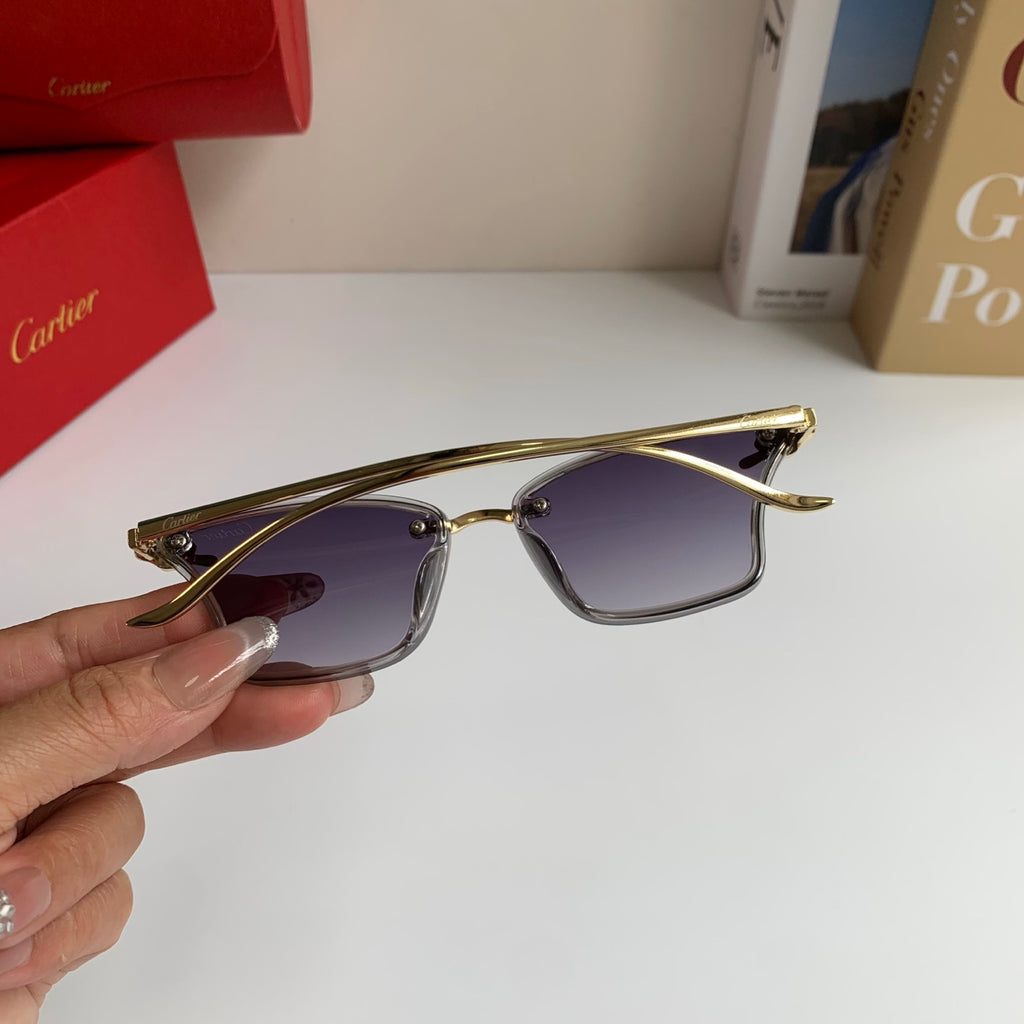 Cartier Lightweight Rimless Silver Lens Sunglasses for Men & Women - 487395 - detail image 7