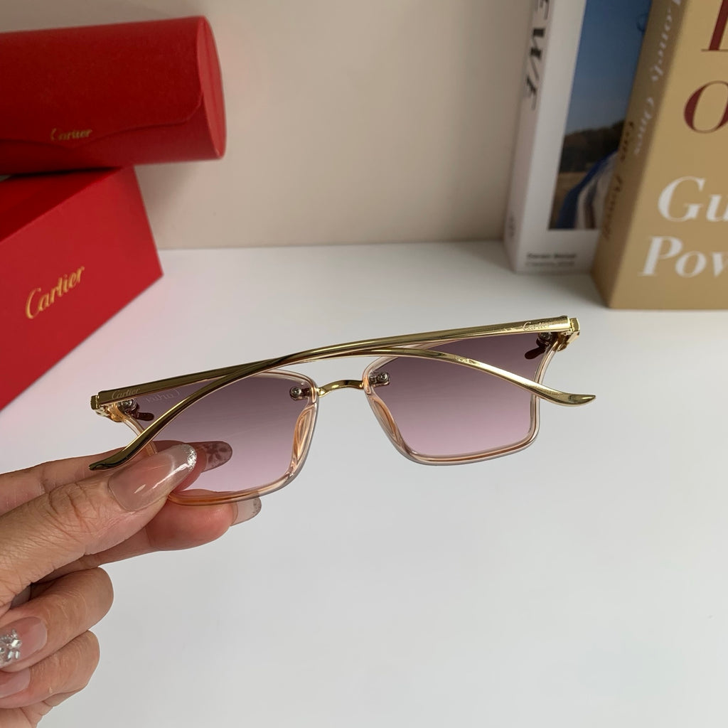 Cartier Lightweight Rimless Silver Lens Sunglasses for Men & Women - 487396 - detail image 9