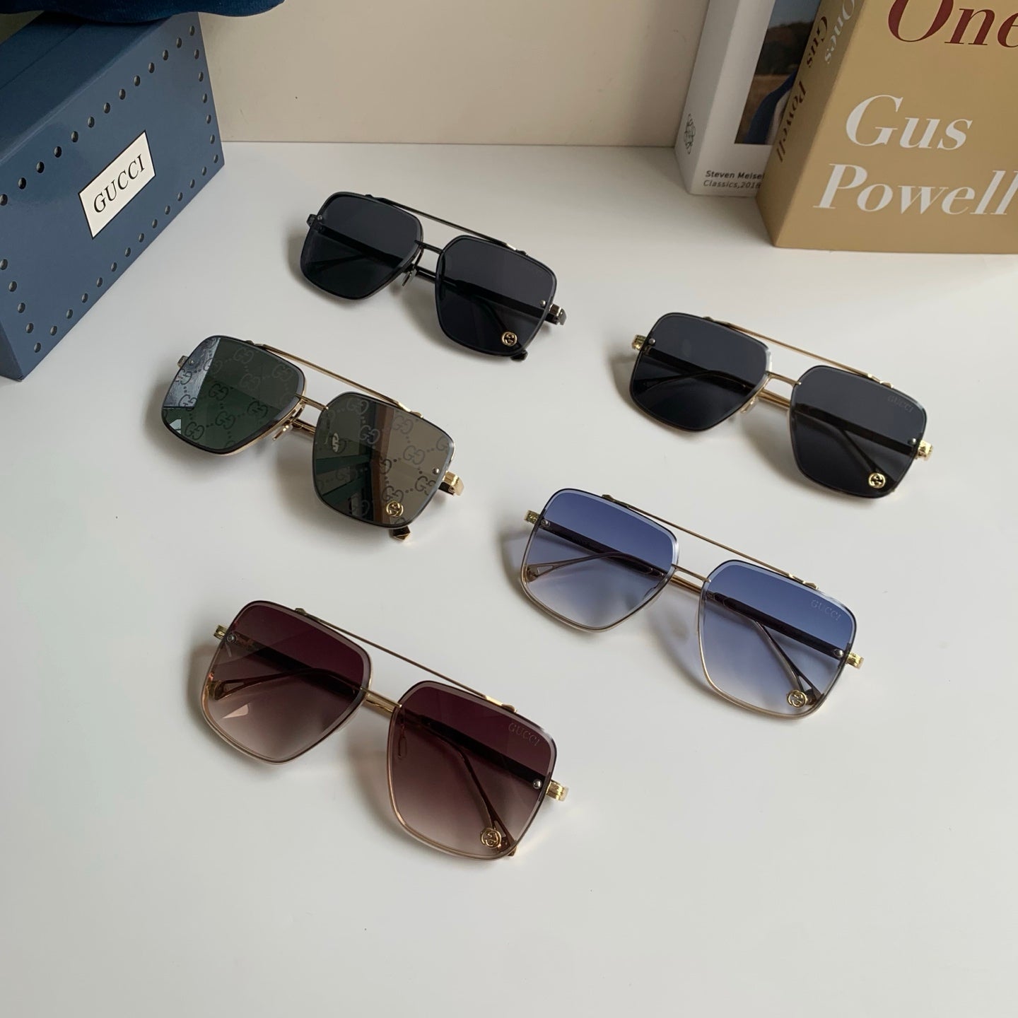 Gucci Metal Square Silver Lens Sunglasses for Men & Women - 486421 - detail image 10