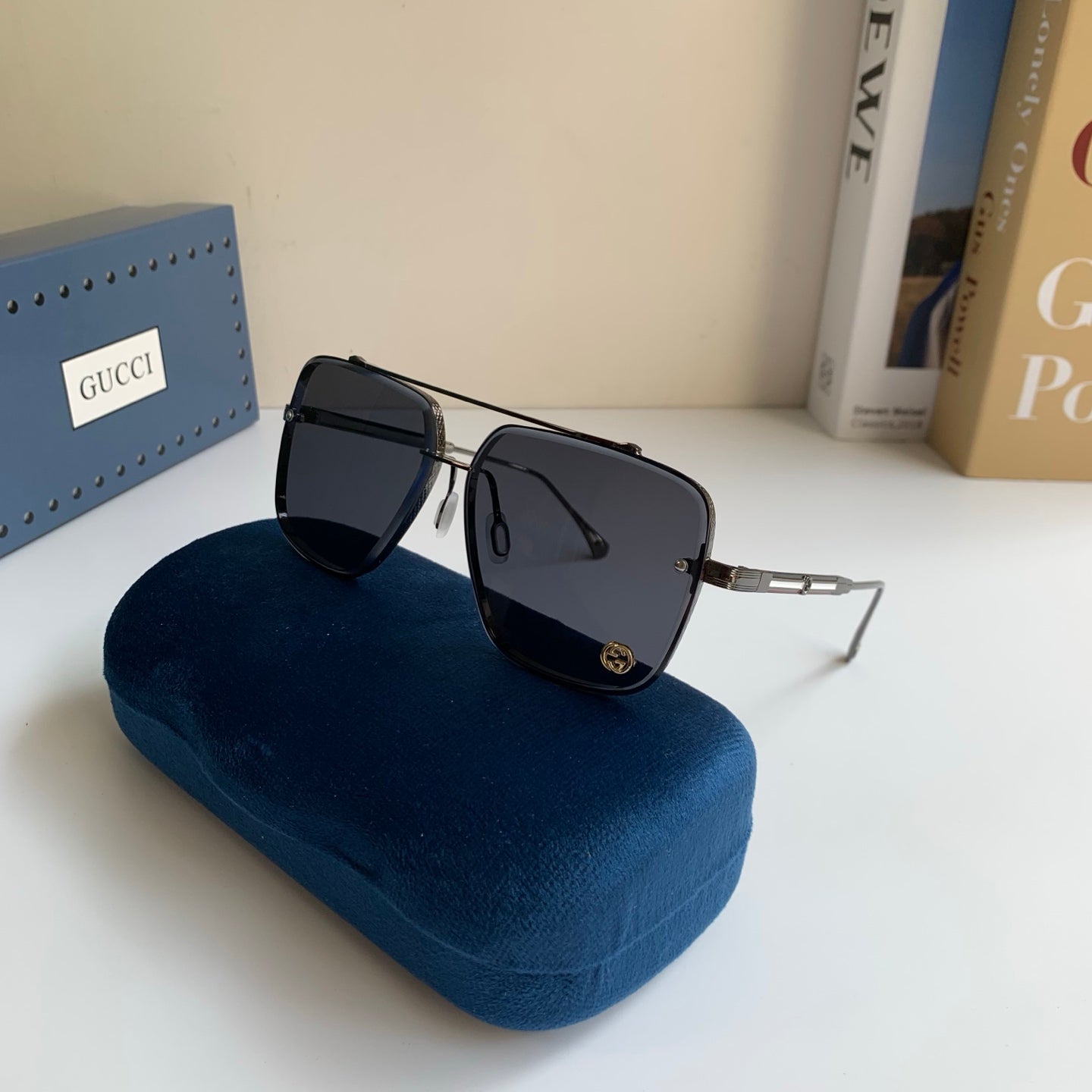 Gucci Metal Square Silver Lens Sunglasses for Men & Women - 486420 - detail image 4
