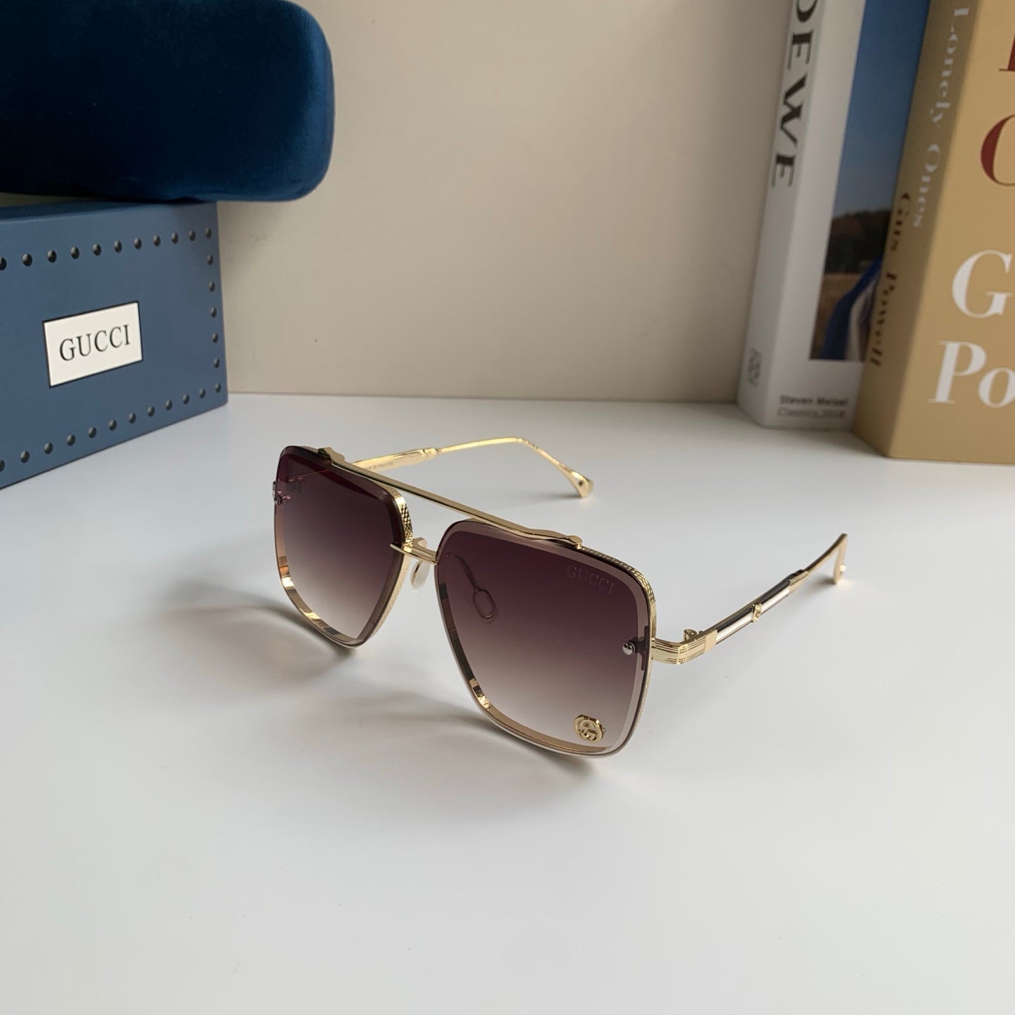 Gucci Metal Square Silver Lens Sunglasses for Men & Women - 486421 - detail image 2