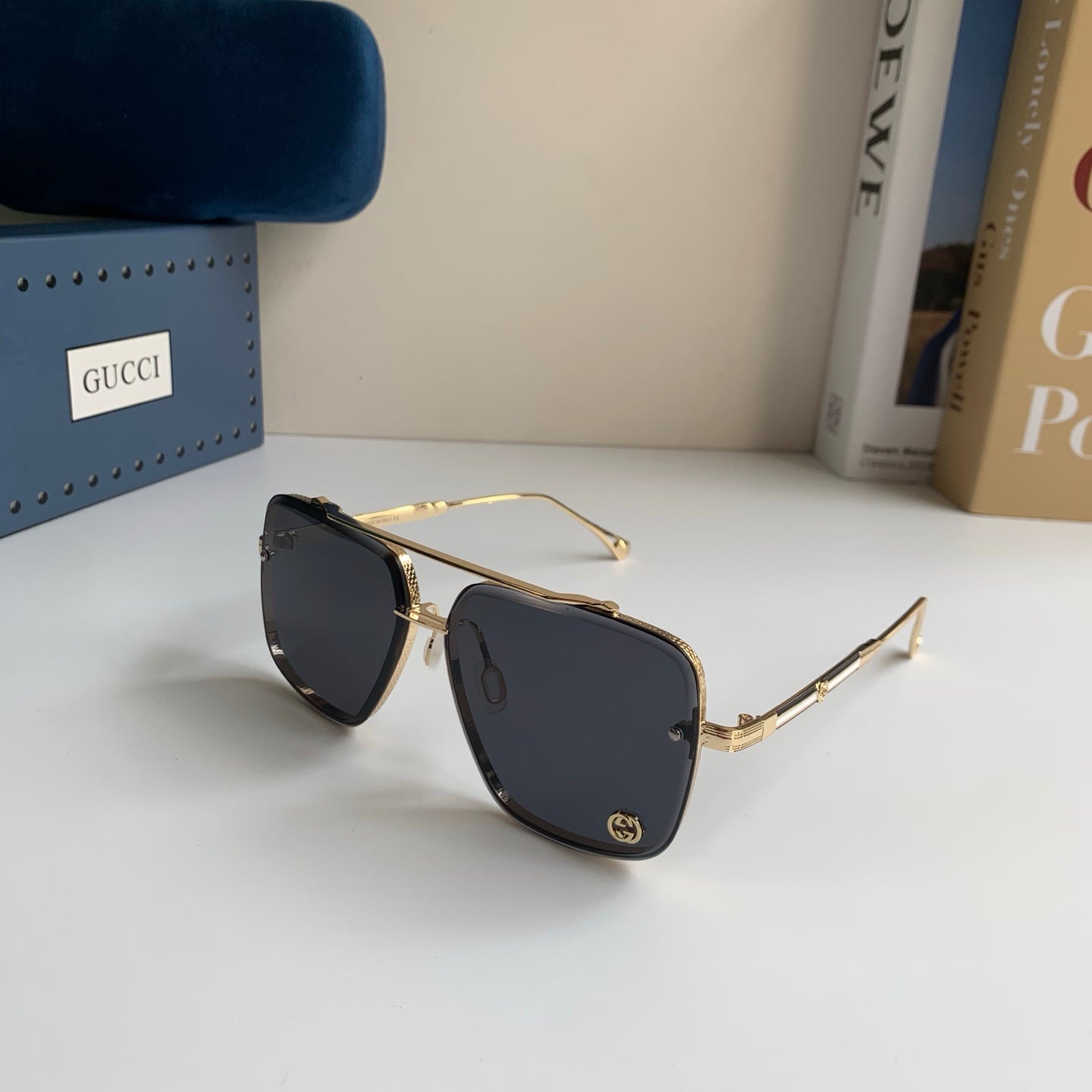 Gucci Metal Square Silver Lens Sunglasses for Men & Women - 486422 - detail image 2