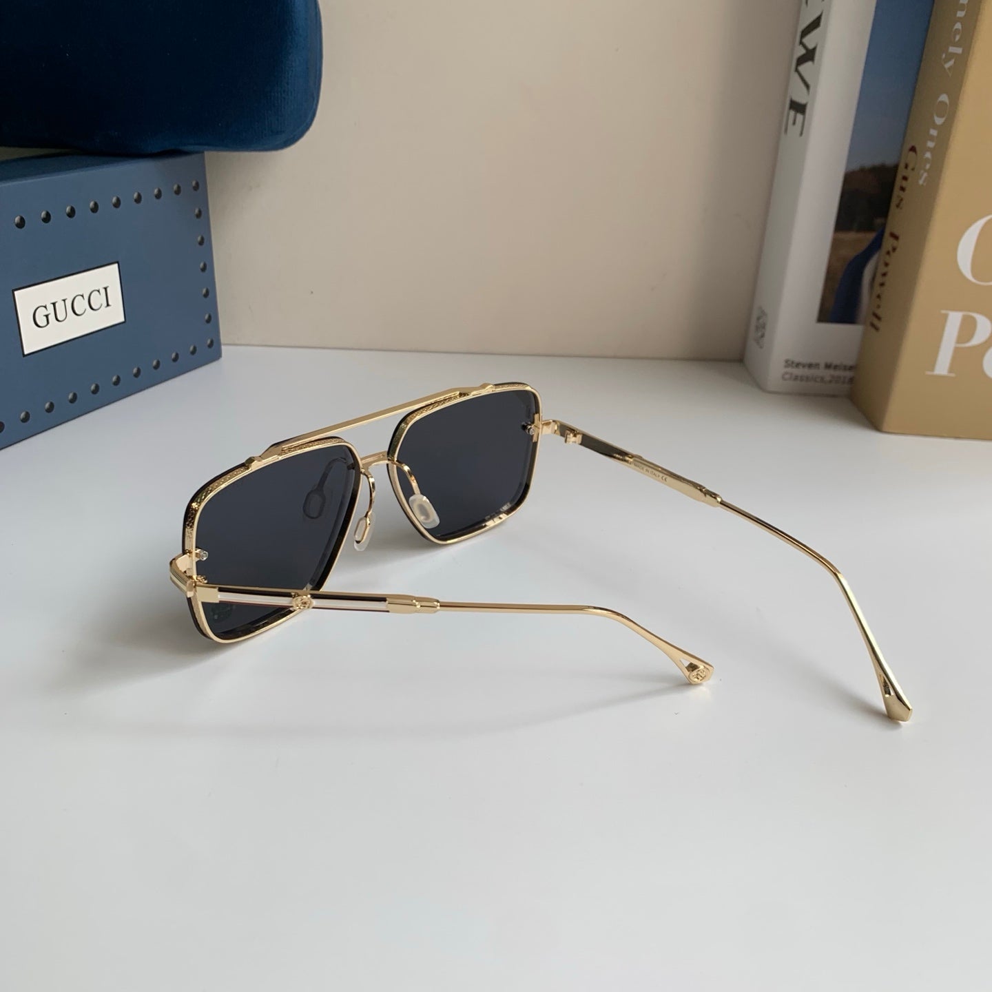 Gucci Metal Square Silver Lens Sunglasses for Men & Women - 486422 - detail image 8