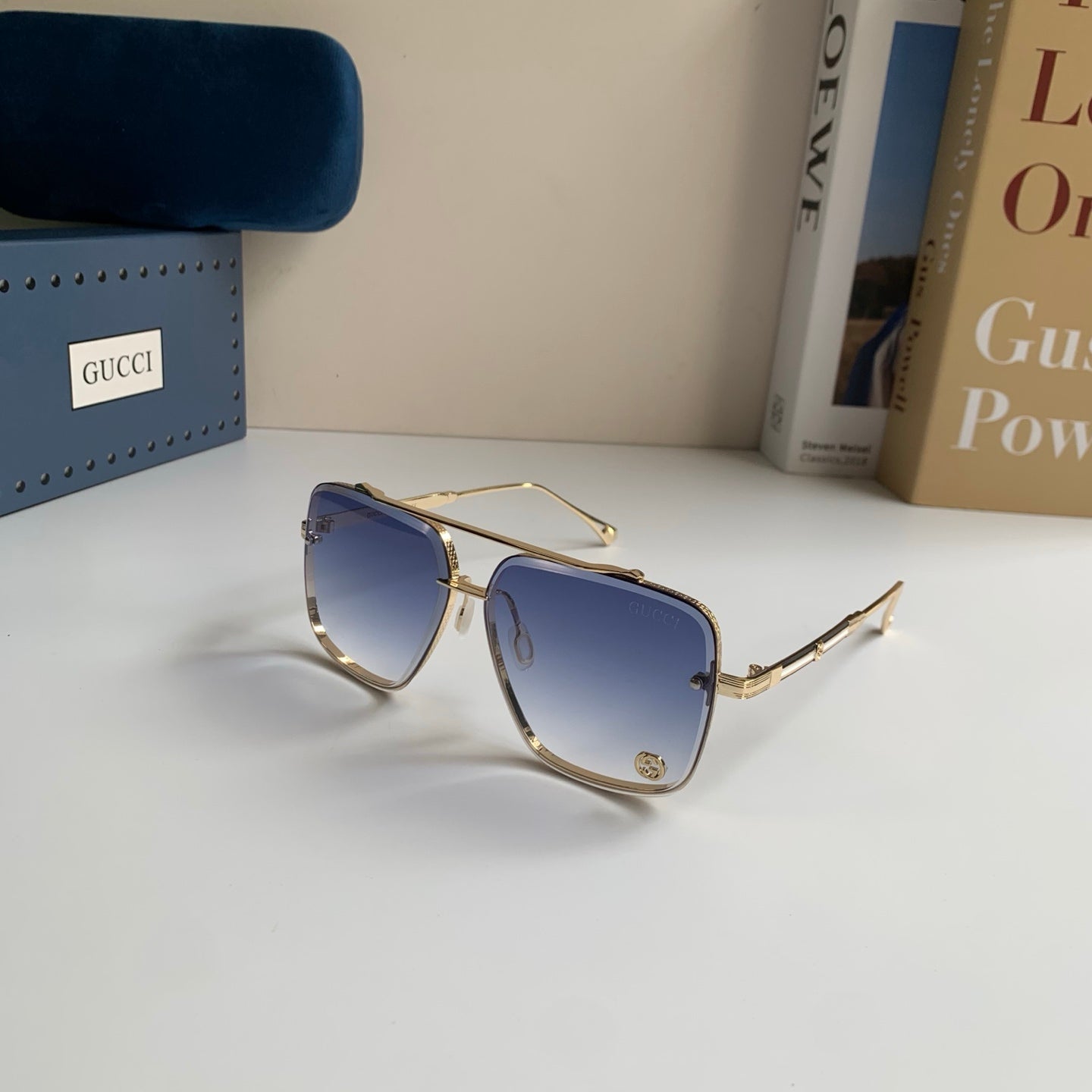 Gucci Metal Square Silver Lens Sunglasses for Men & Women - 486423 - detail image 2