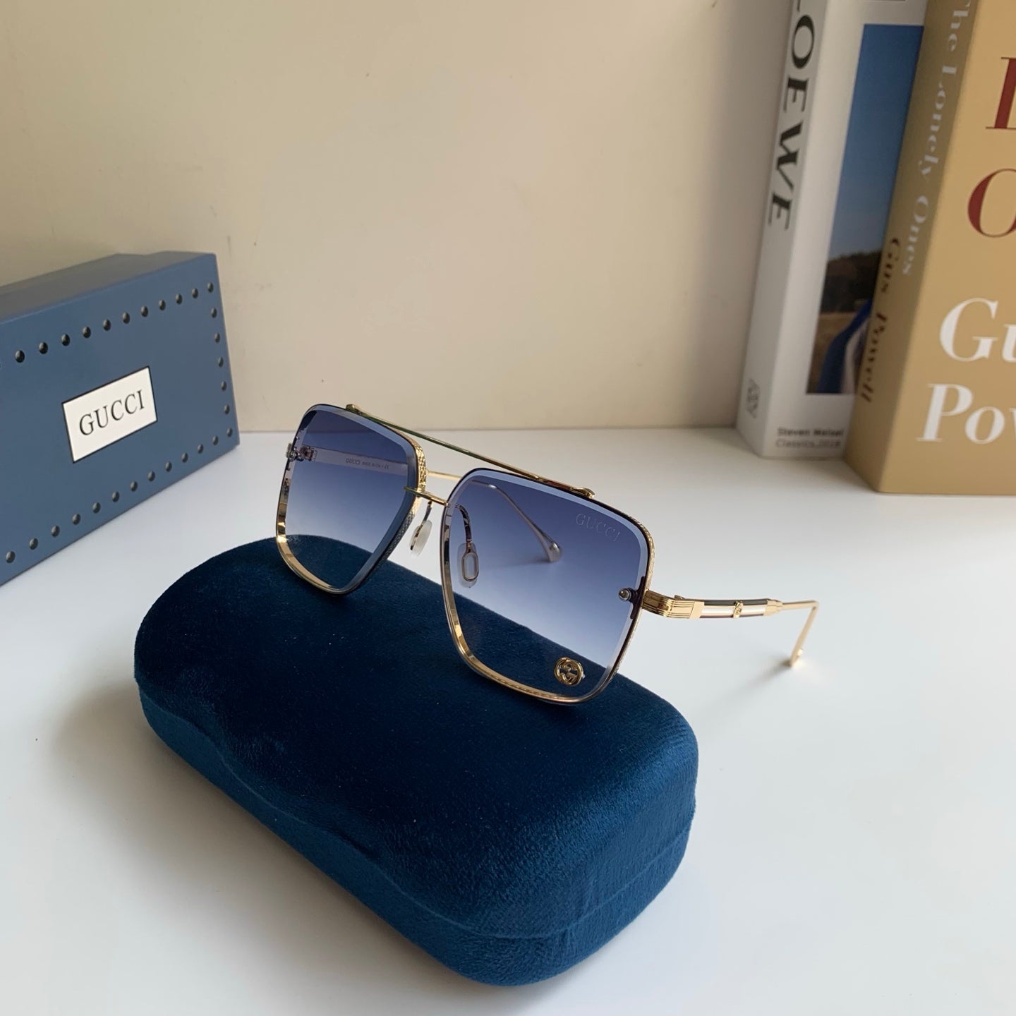 Gucci Metal Square Silver Lens Sunglasses for Men & Women - 486423 - detail image 5