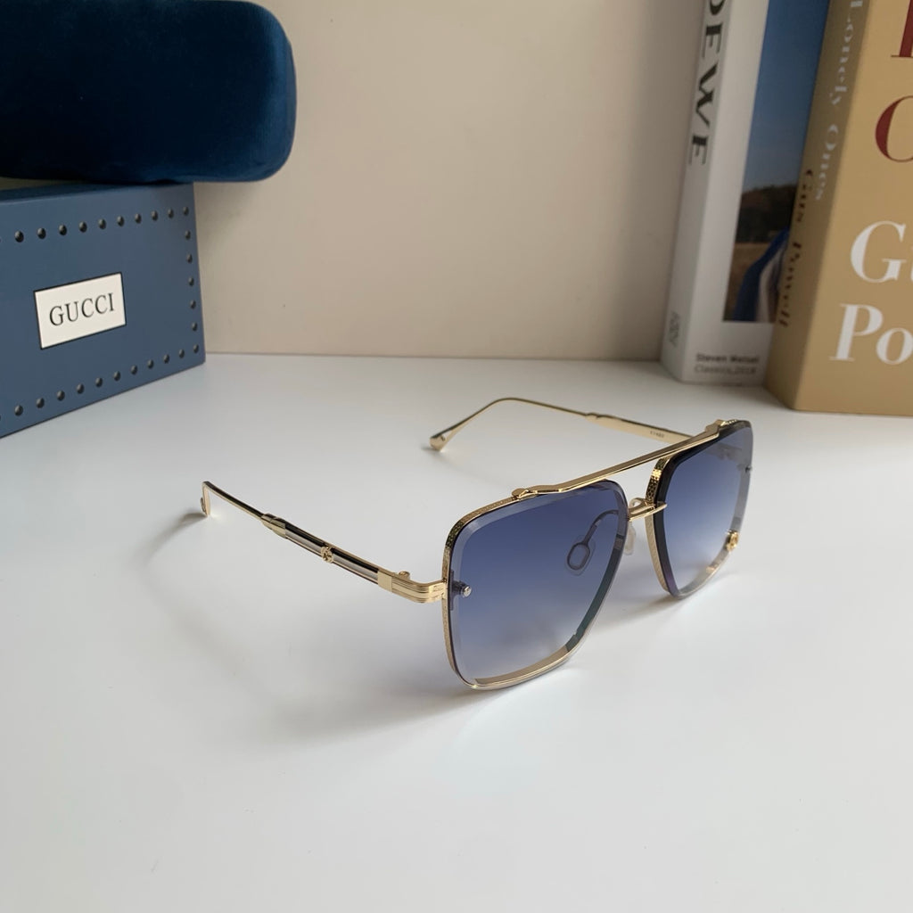 Gucci Metal Square Silver Lens Sunglasses for Men & Women - 486423