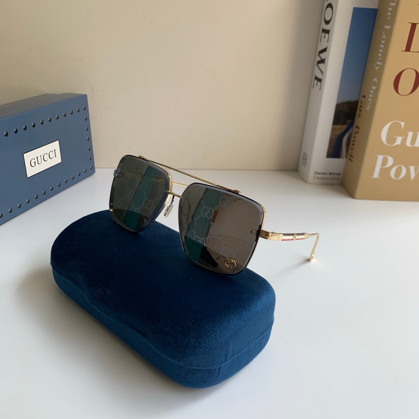 Gucci Metal Square Silver Lens Sunglasses for Men & Women - 486424 - detail image 4