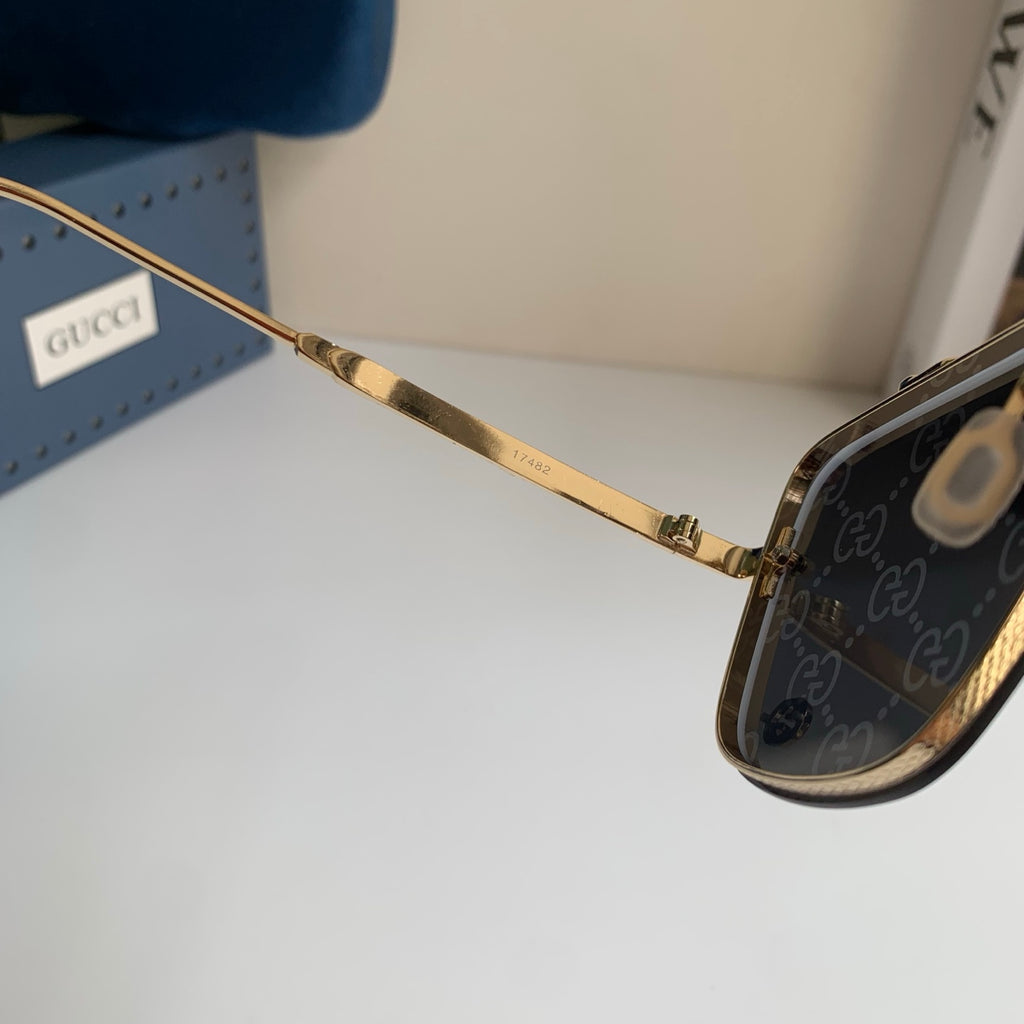 Gucci Metal Square Silver Lens Sunglasses for Men & Women - 486424 - detail image 8
