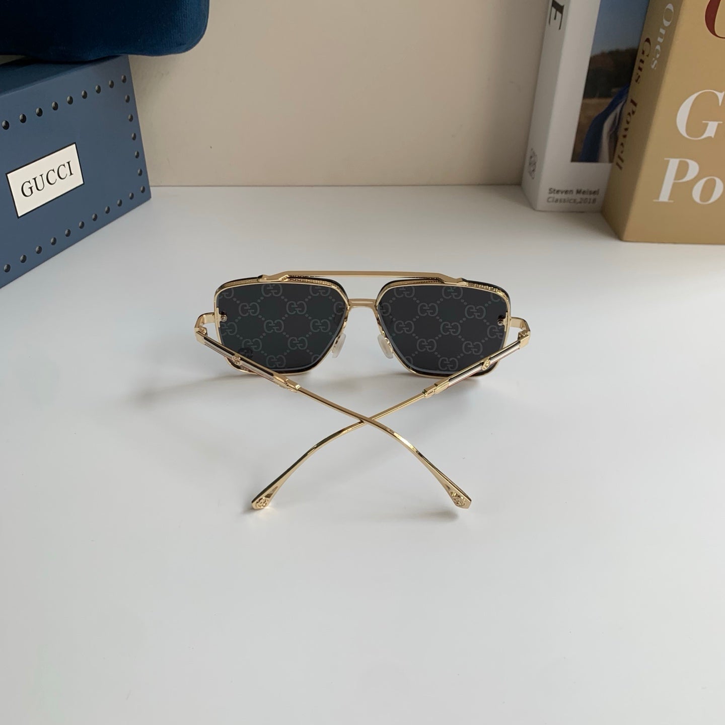 Gucci Metal Square Silver Lens Sunglasses for Men & Women - 486424 - detail image 7