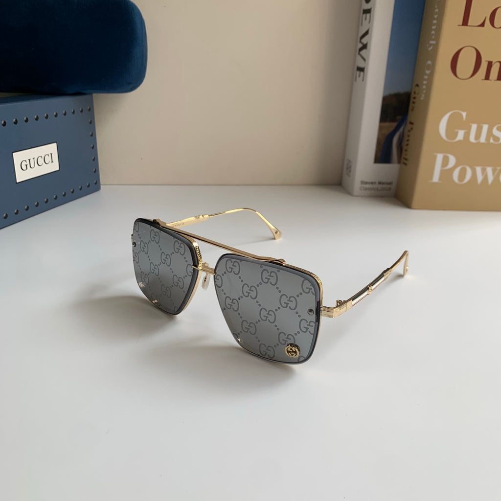 Gucci Metal Square Silver Lens Sunglasses for Men & Women - 486424 - detail image 2