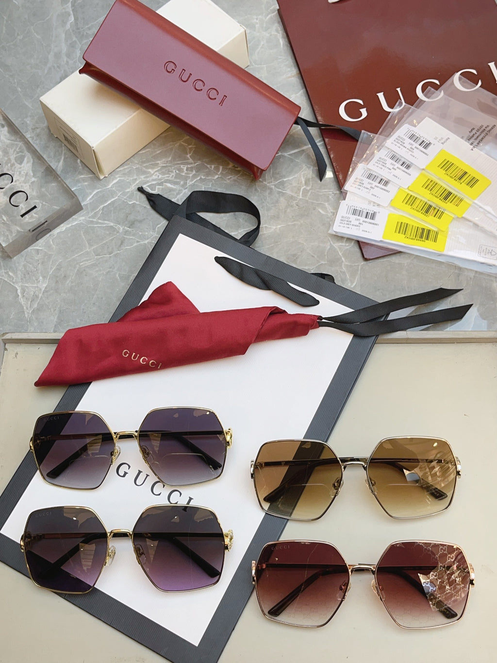 Gucci GG2163S Fashion Brown Lens Sunglasses for Men & Women - detail image 6
