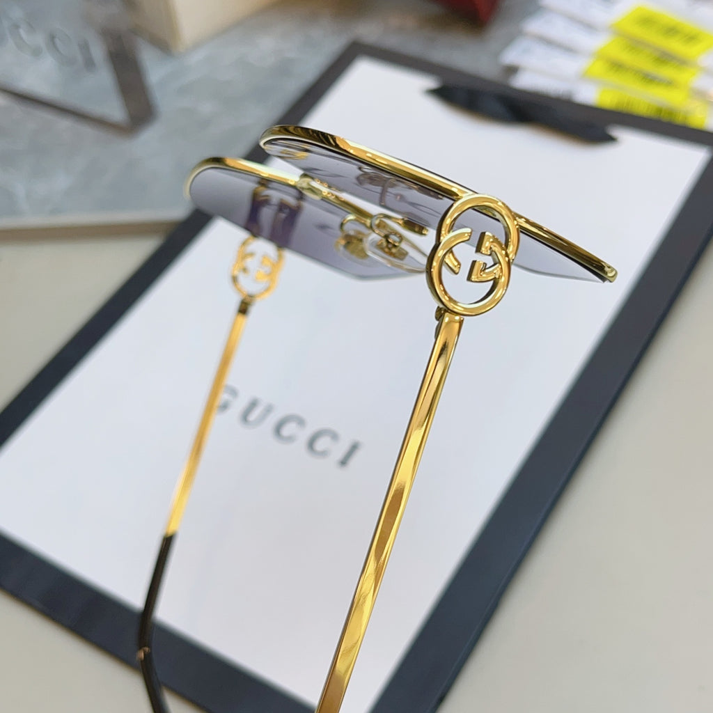 Gucci GG2163S Fashion Black Lens Sunglasses for Men & Women - detail image 5