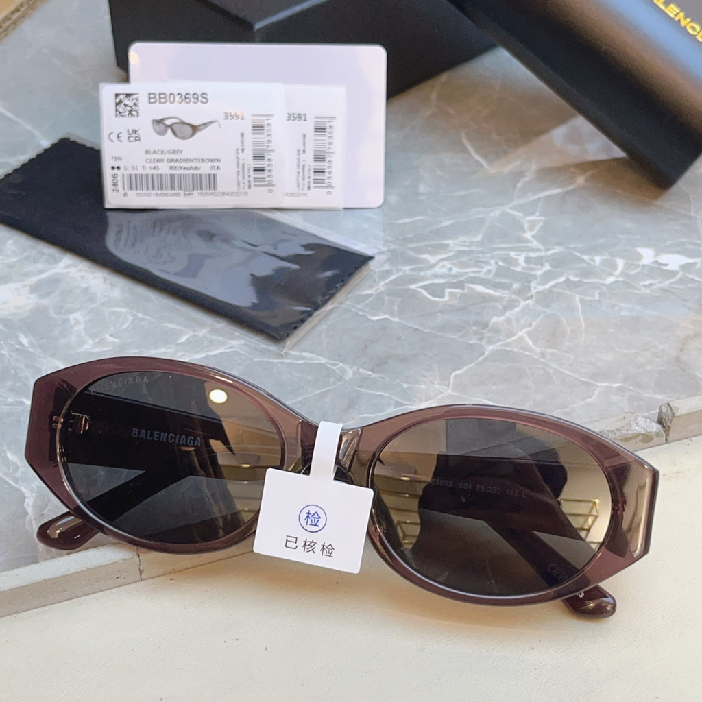 Balenciaga BB0369S Fashion Black Lens Sunglasses for Men & Women - detail image 3