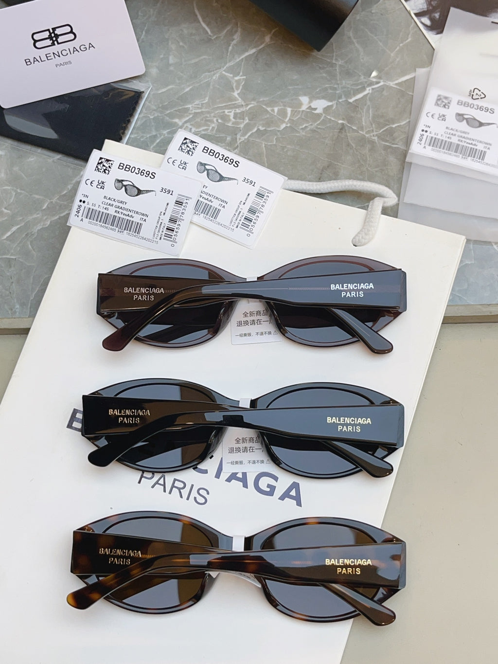 Balenciaga BB0369S Fashion Black Lens Sunglasses for Men & Women - detail image 8