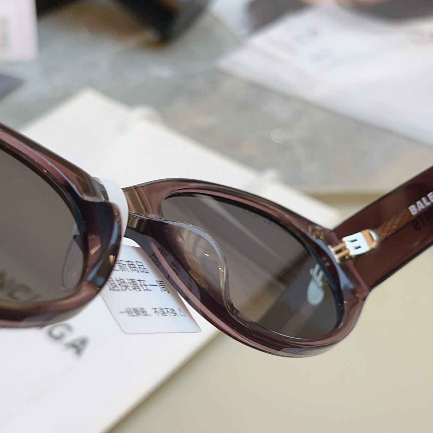 Balenciaga BB0369S Fashion Black Lens Sunglasses for Men & Women - detail image 6