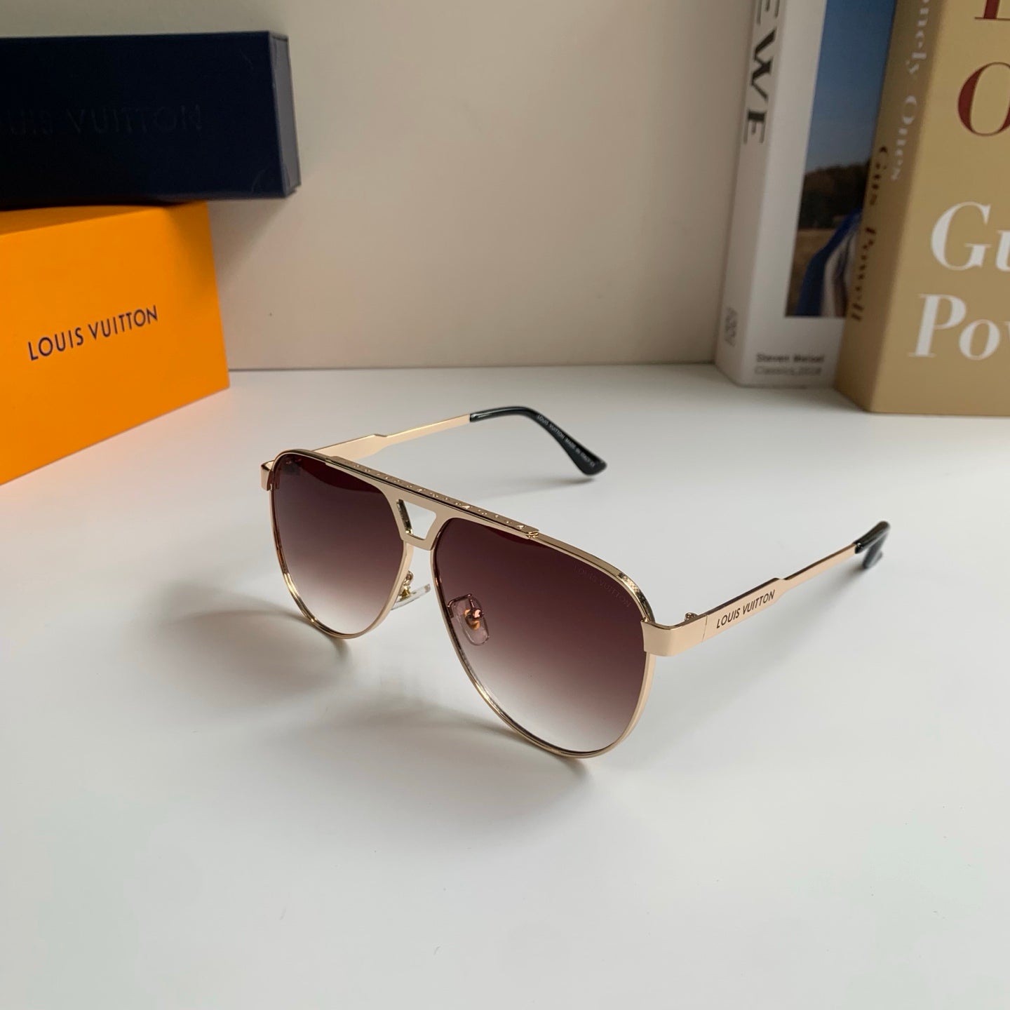 Louis Vuitton Metal Aviator Red Lens Sunglasses for Men & Women - detail image 2