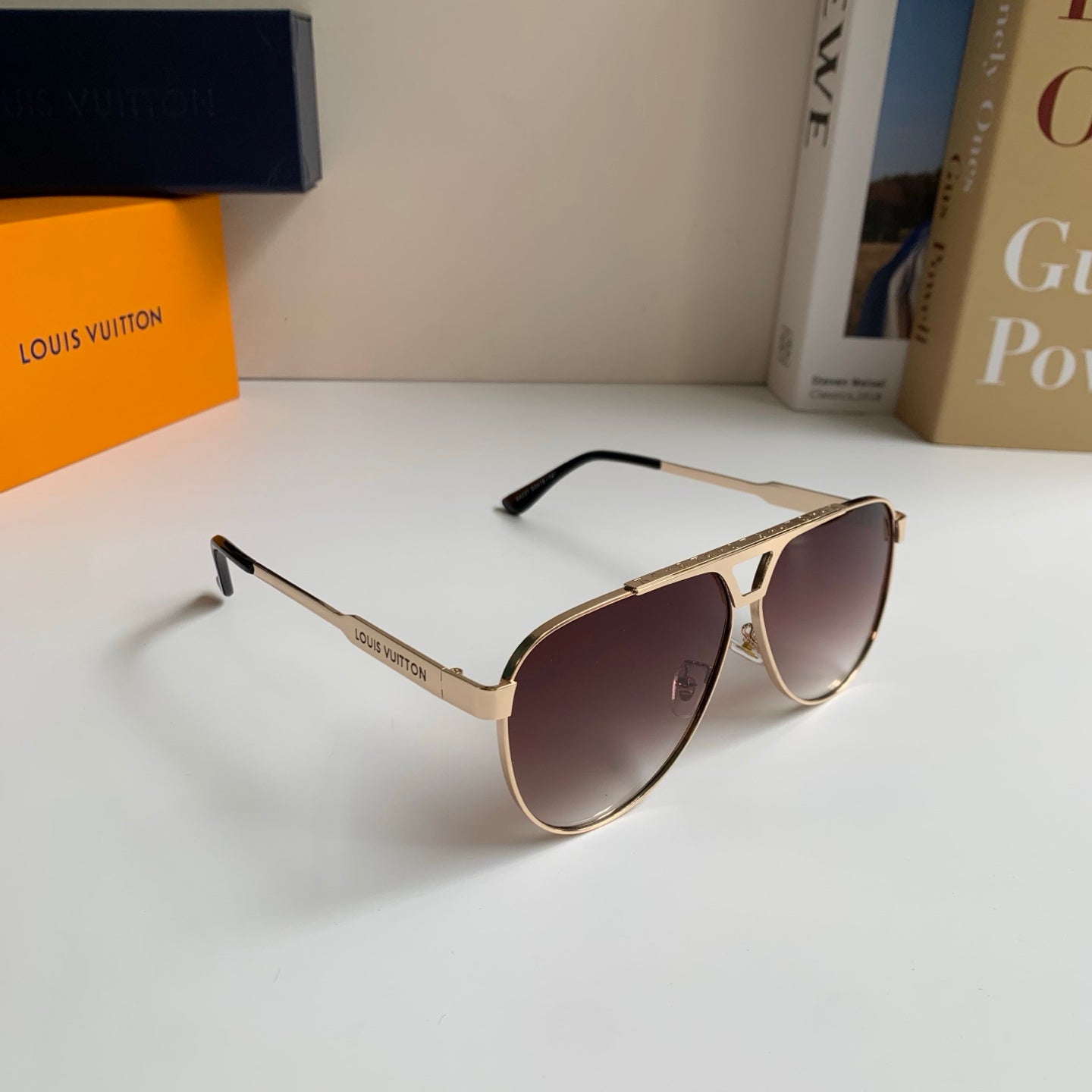 Louis Vuitton Metal Aviator Red Lens Sunglasses for Men & Women