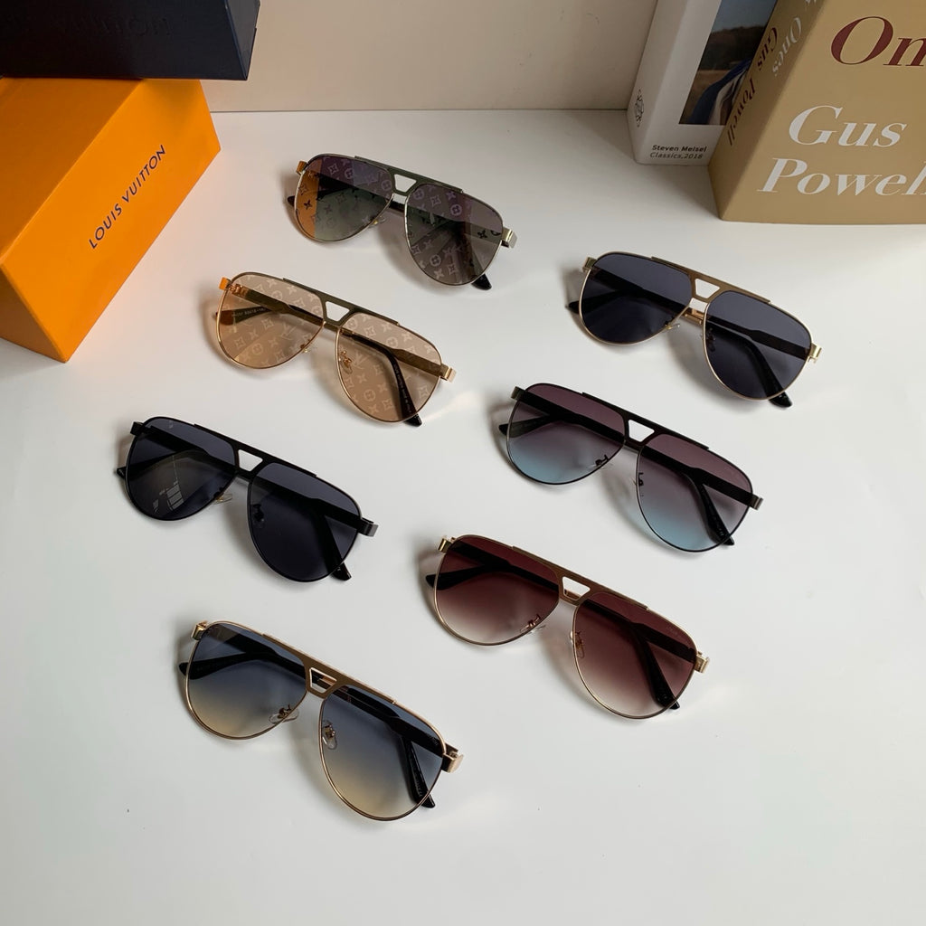 Louis Vuitton Metal Aviator Red Lens Sunglasses for Men & Women - detail image 9