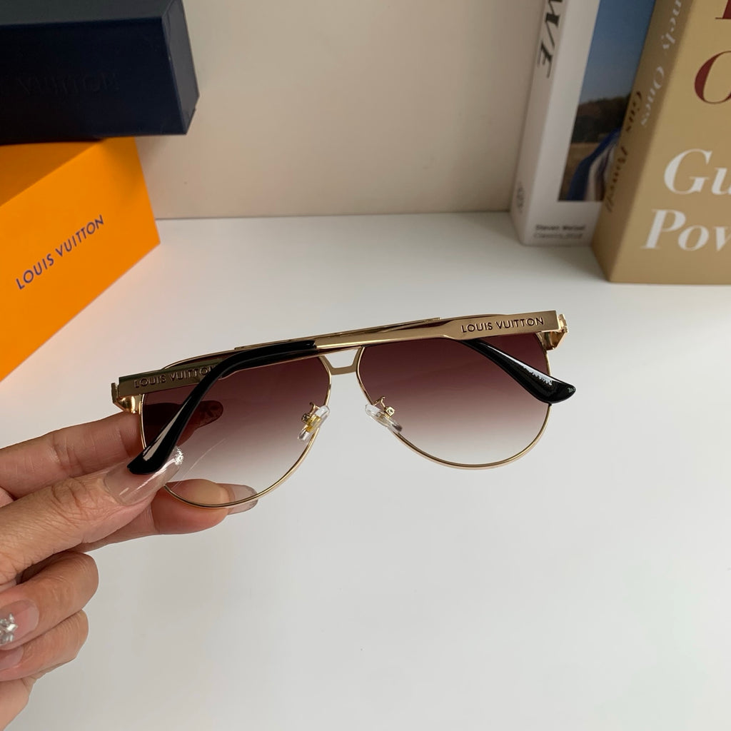 Louis Vuitton Metal Aviator Red Lens Sunglasses for Men & Women - detail image 8