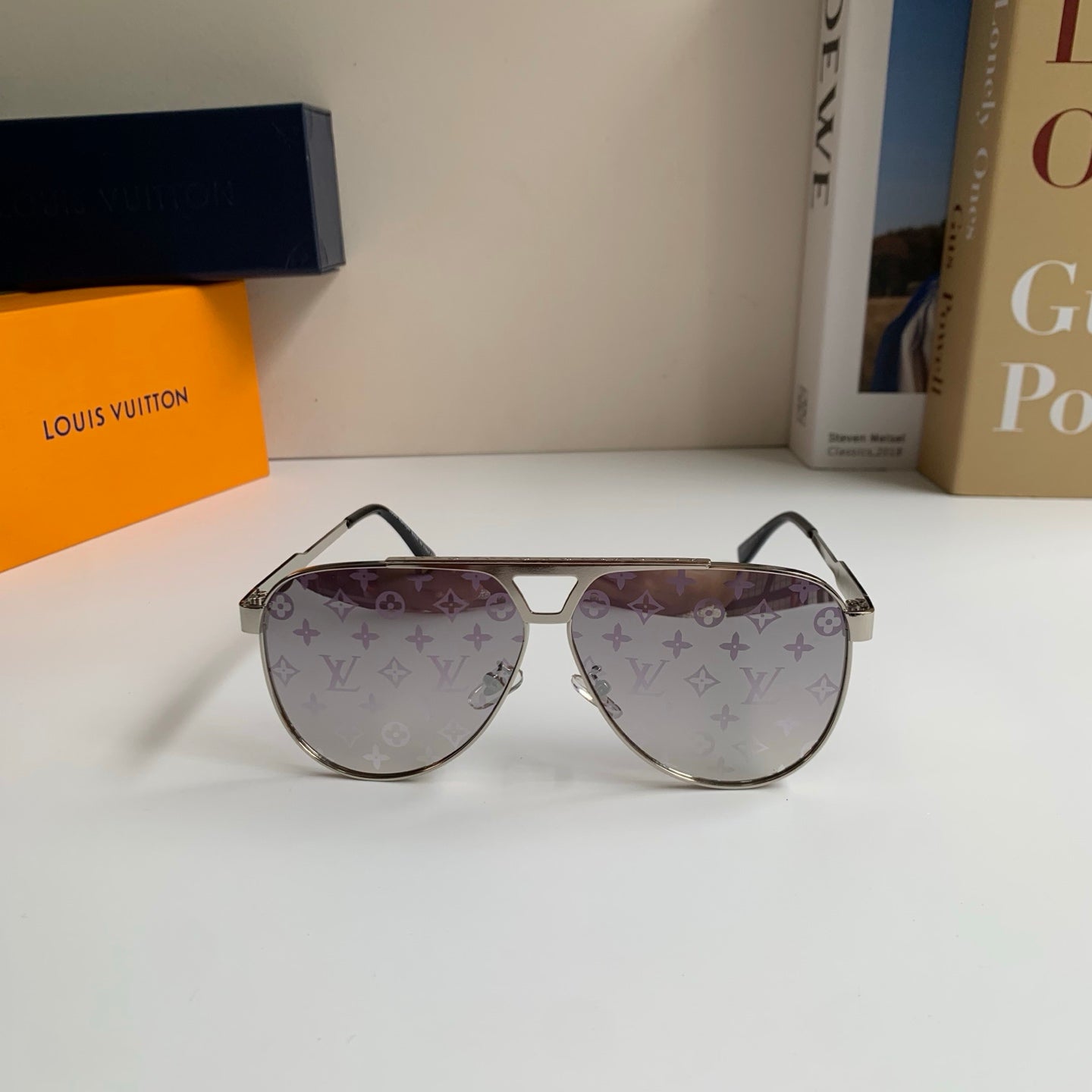 Louis Vuitton Metal Aviator Silver Lens Sunglasses for Men & Women - 431243 - detail image 3