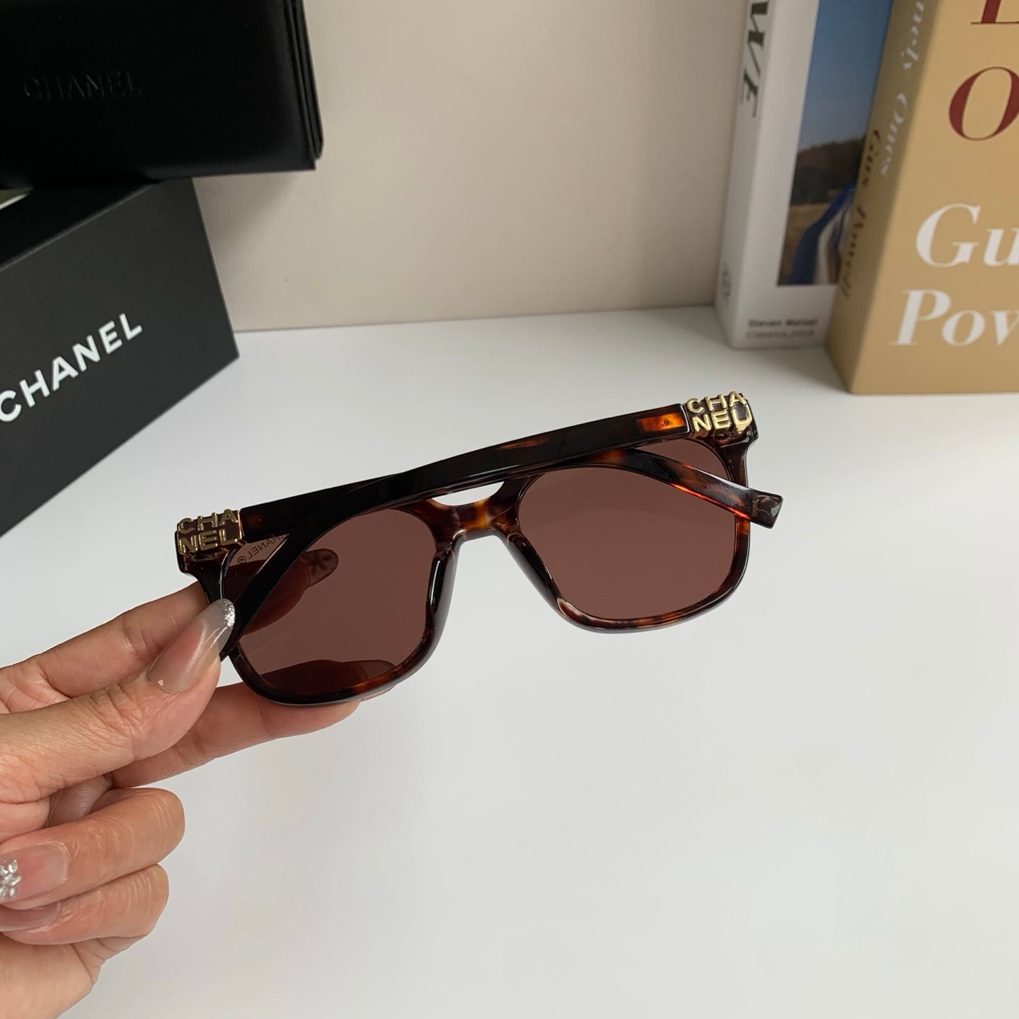 Chanel Square Red Lens Sunglasses for Men & Women - 431644 - detail image 6