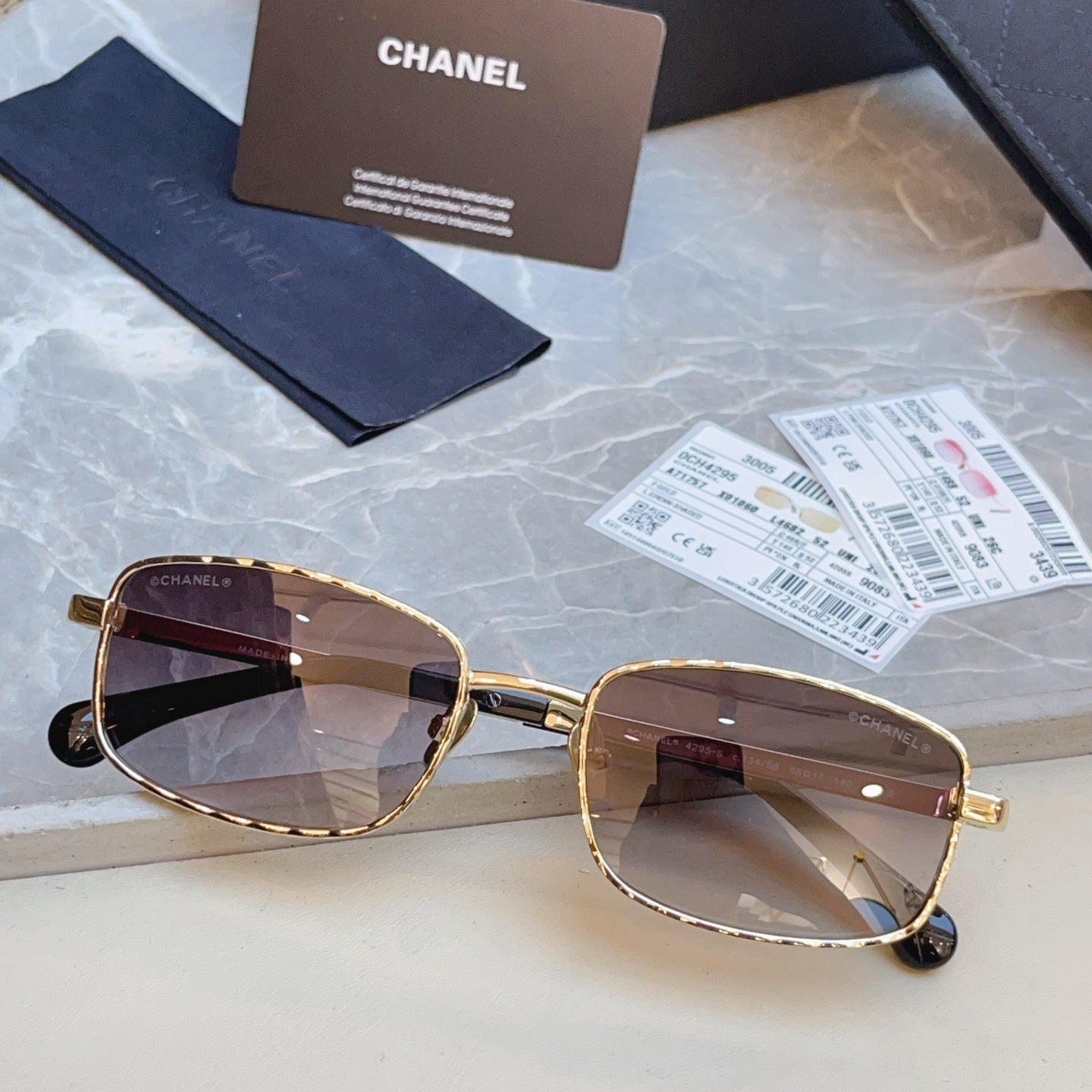 Chanel CH4295-S Fashion Brown Lens Sunglasses for Men & Women - detail image 4
