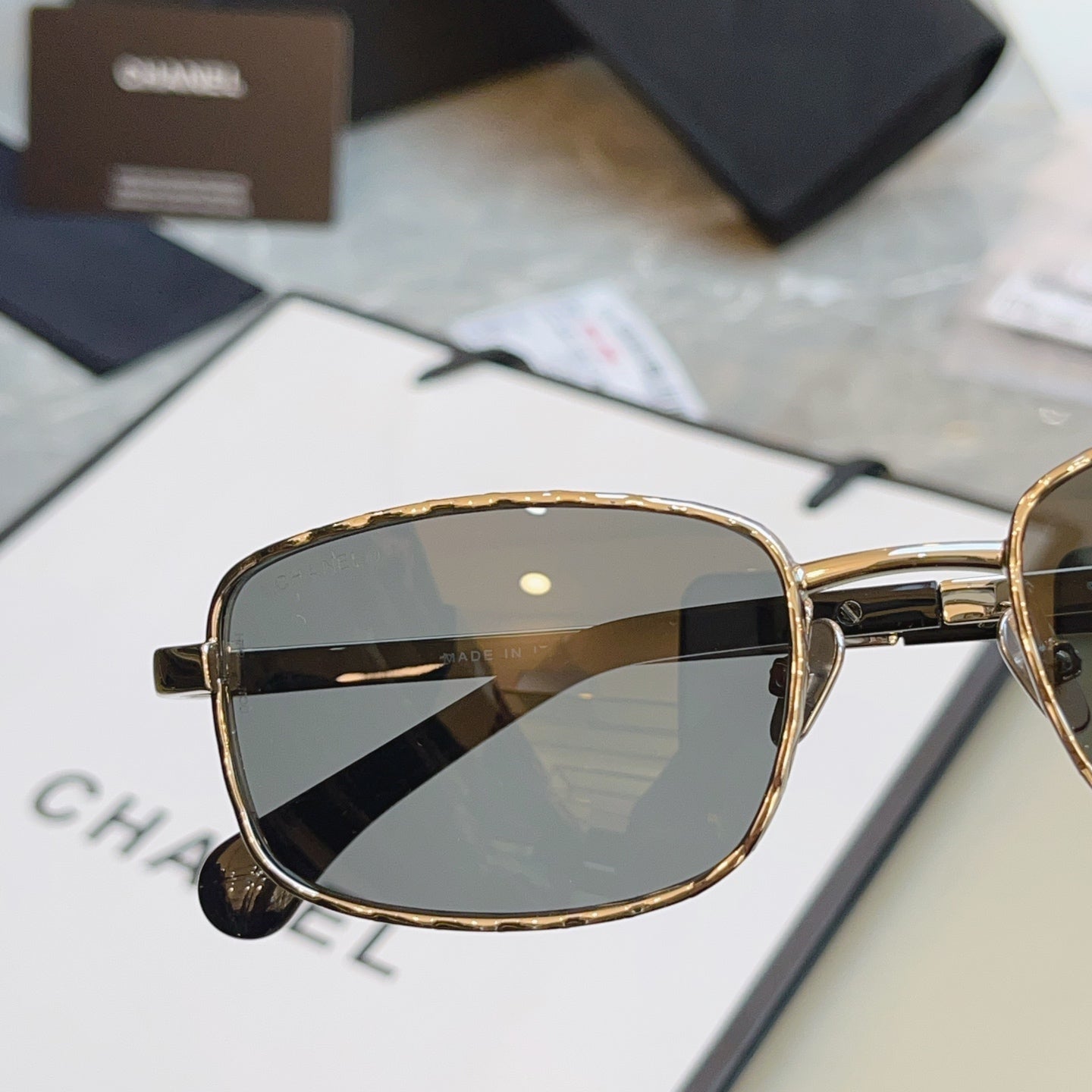 Chanel CH4295-S Fashion Black Lens Sunglasses for Men & Women - detail image 2