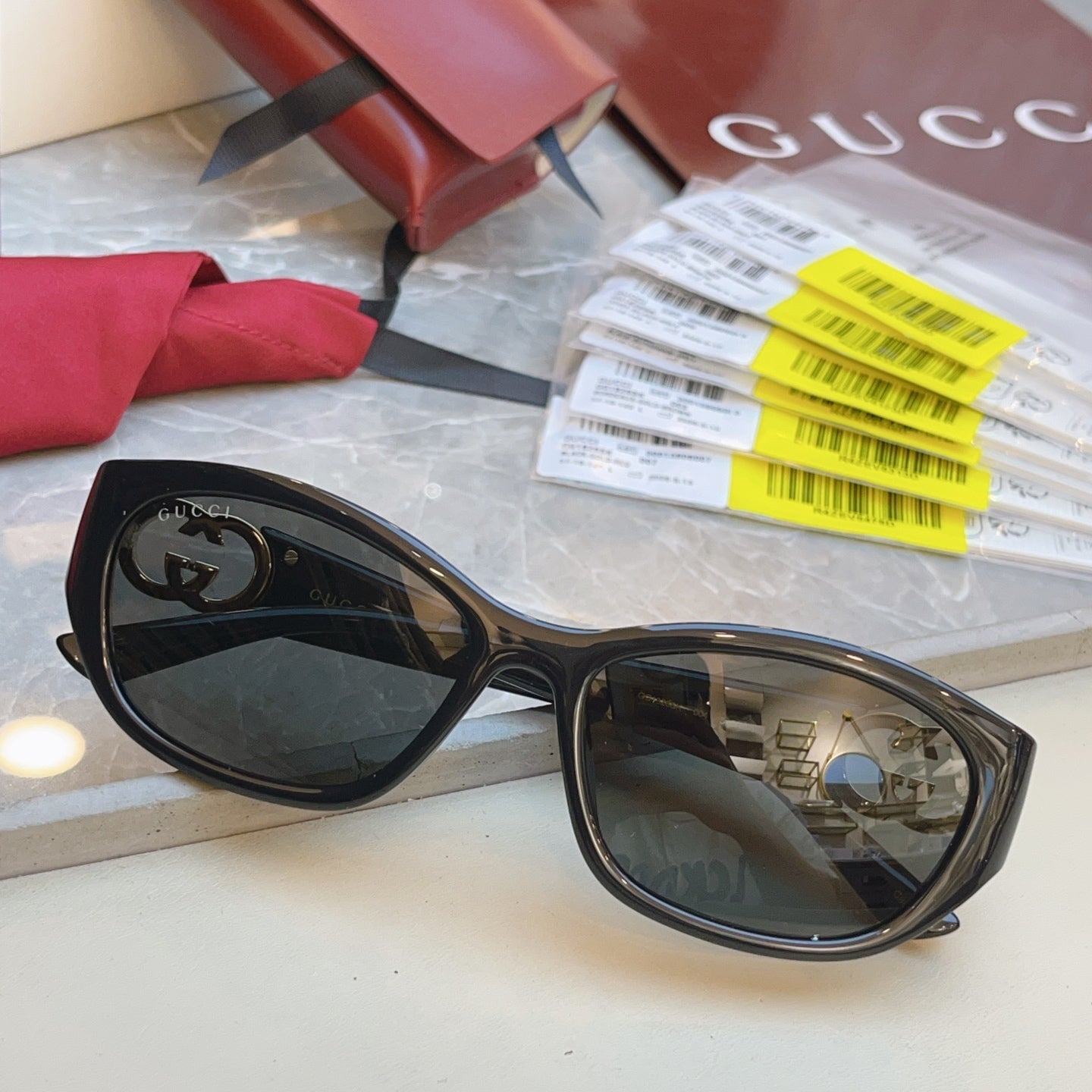 Gucci GG1826SK Fashion Black Lens Sunglasses for Men & Women