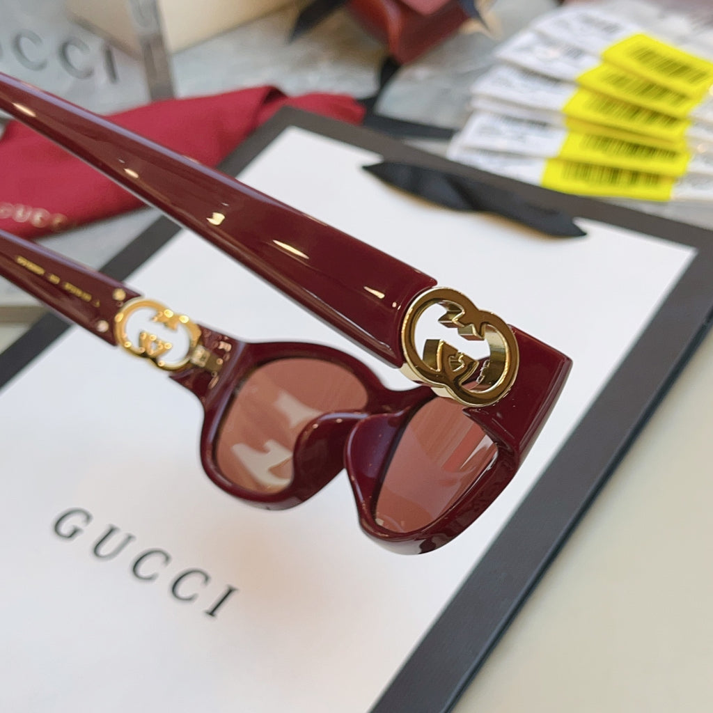 Gucci GG1826SK Fashion Red Lens Sunglasses for Men & Women - detail image 2