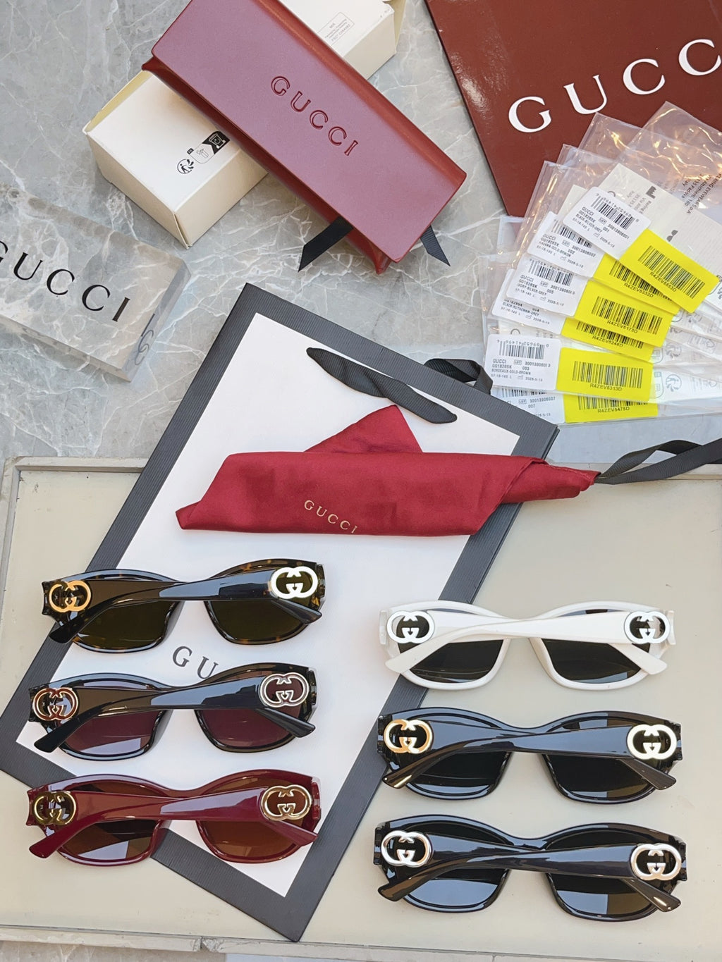 Gucci GG1826SK Fashion Red Lens Sunglasses for Men & Women - detail image 8