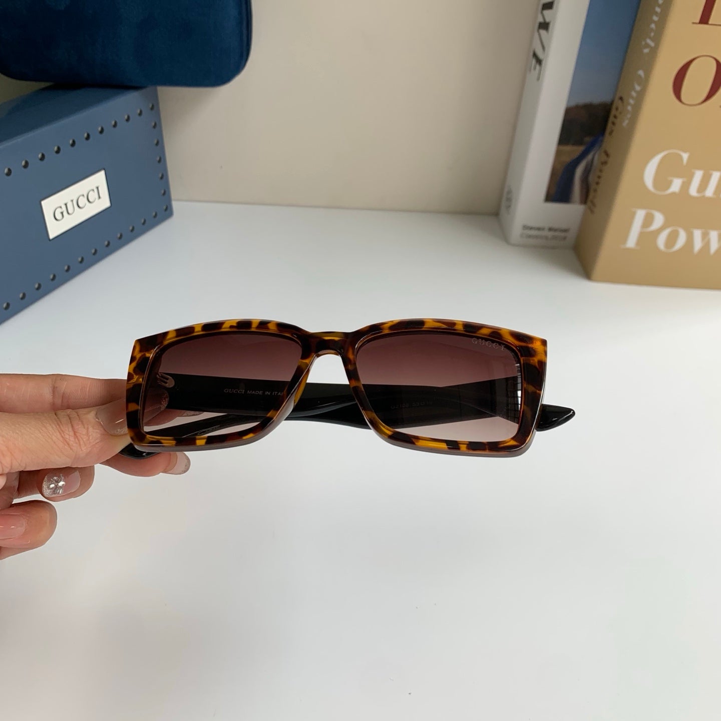 Gucci Square Brown Lens Sunglasses for Men & Women - detail image 4