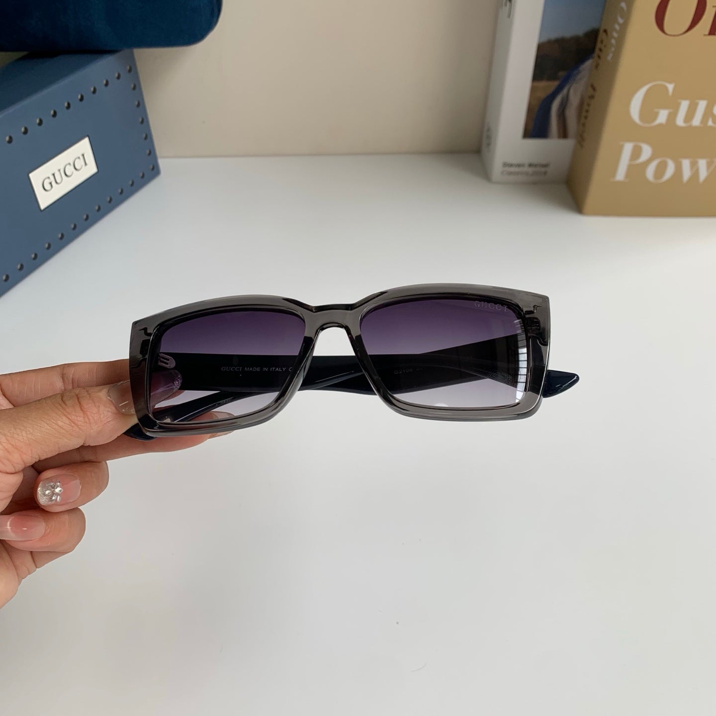 Gucci Square Silver Lens Sunglasses for Men & Women - 448797 - detail image 3
