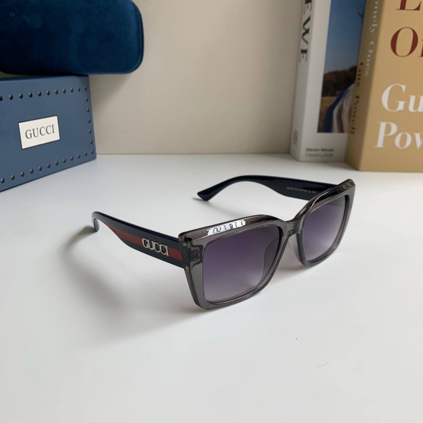 Gucci Square Silver Lens Sunglasses for Men & Women - 448797