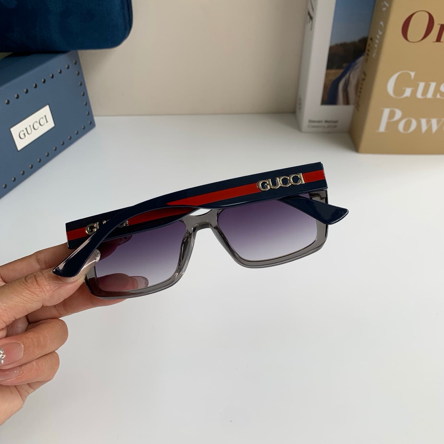 Gucci Square Silver Lens Sunglasses for Men & Women - 448797 - detail image 6