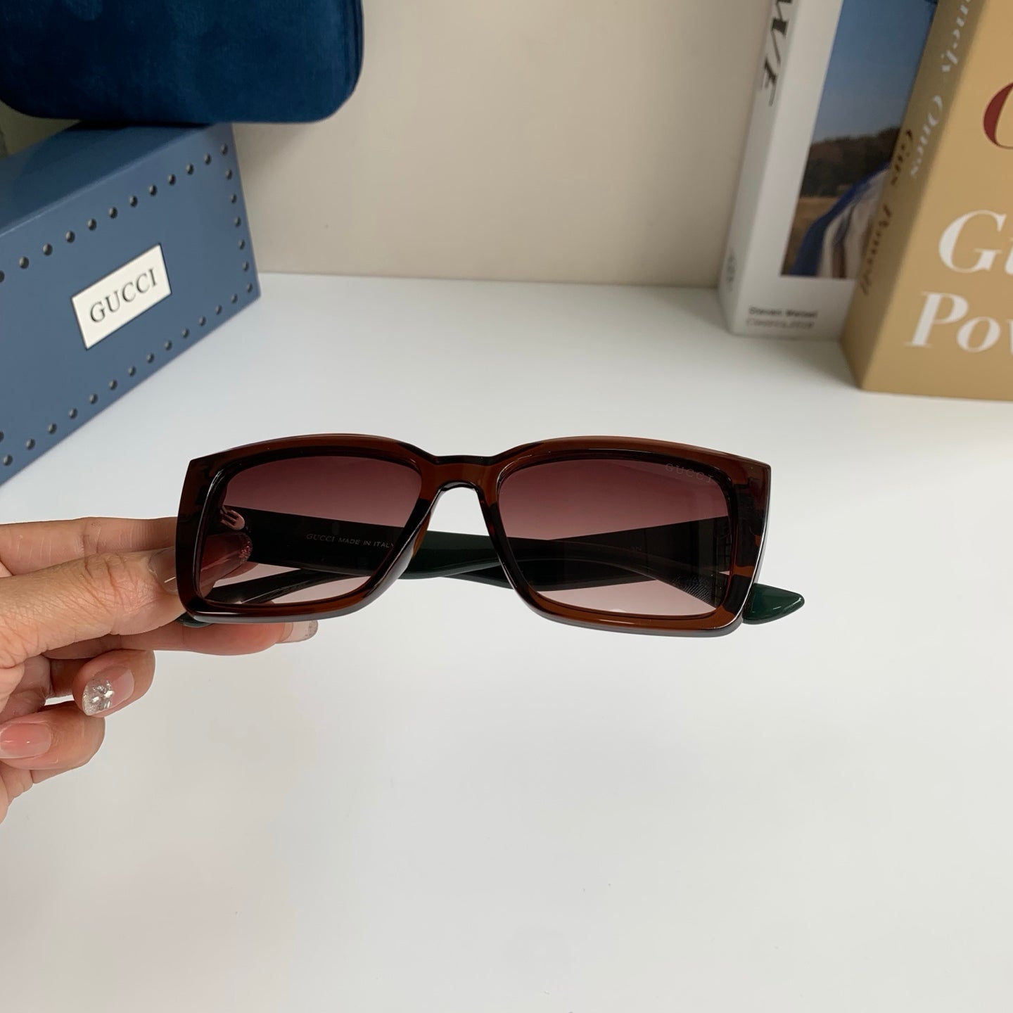 Gucci Square Black Lens Sunglasses for Men & Women - 448798 - detail image 4