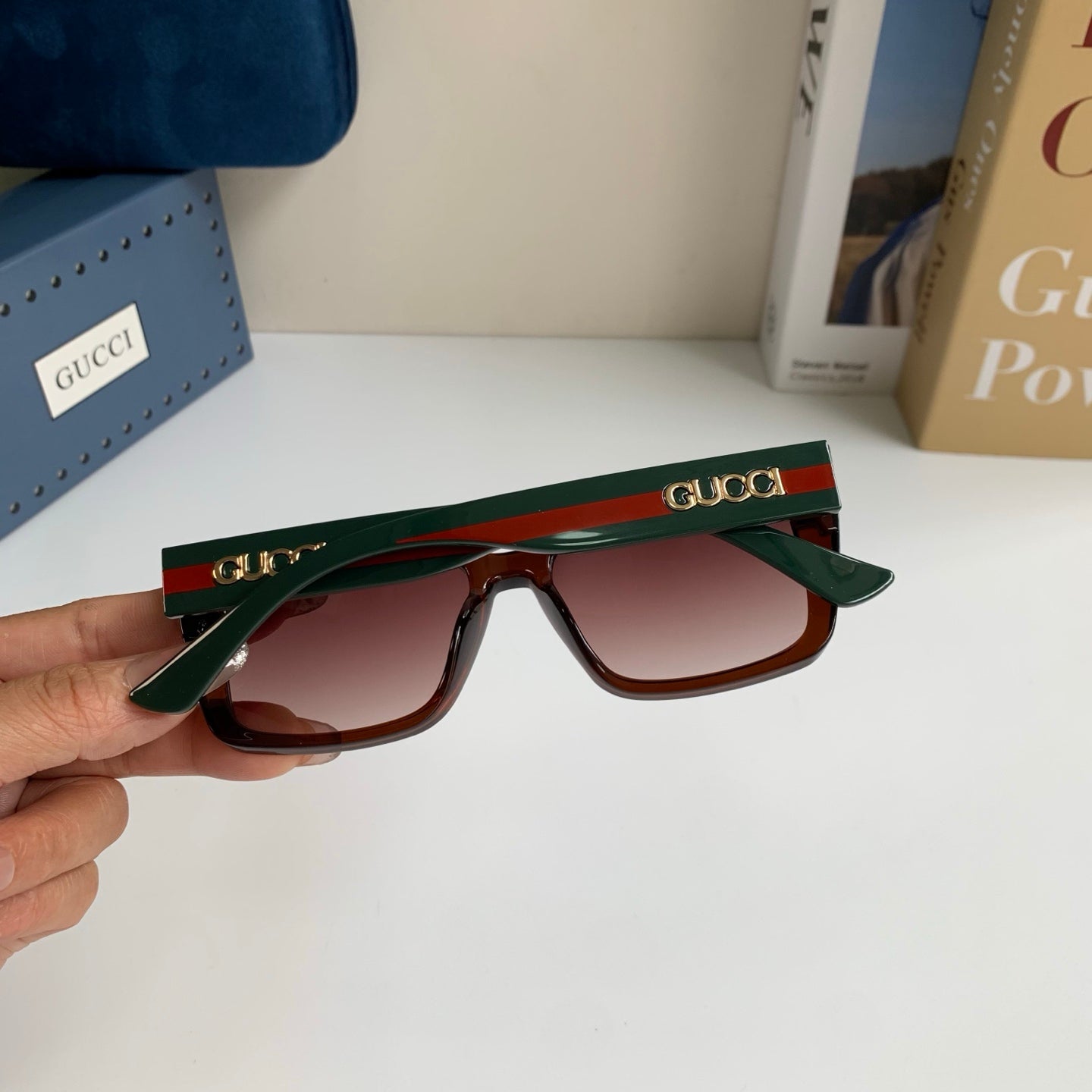 Gucci Square Black Lens Sunglasses for Men & Women - 448798 - detail image 6