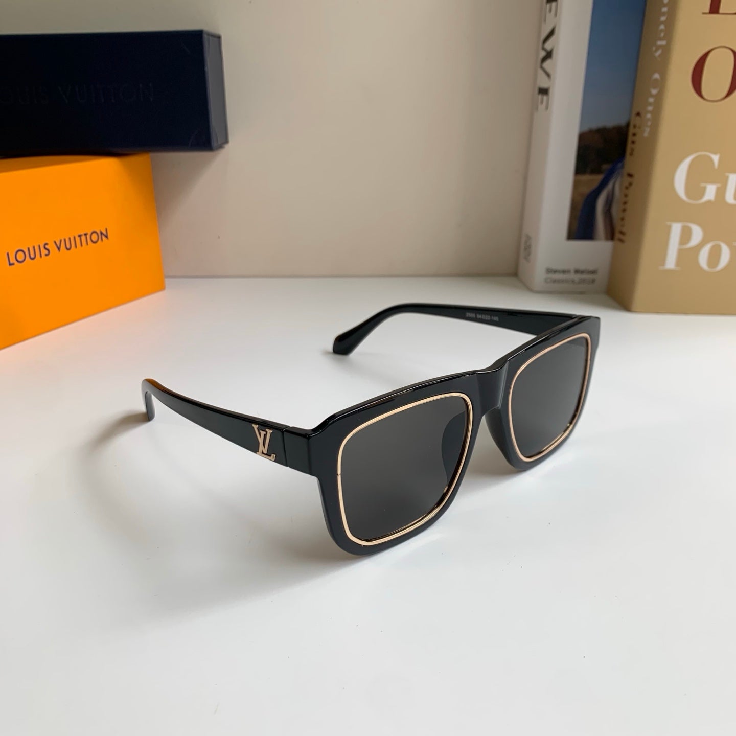Louis Vuitton Square Black Lens Sunglasses for Men & Women - 448539