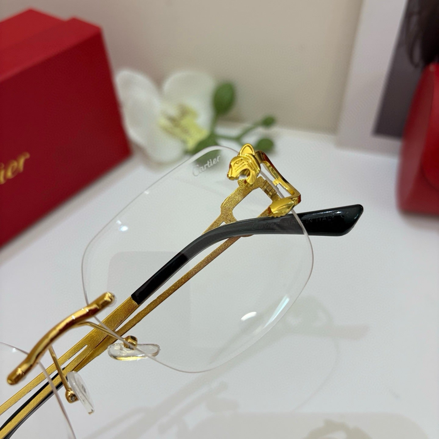 Cartier Fashion Orange Lens Sunglasses for Men & Women - 465738 - detail image 3