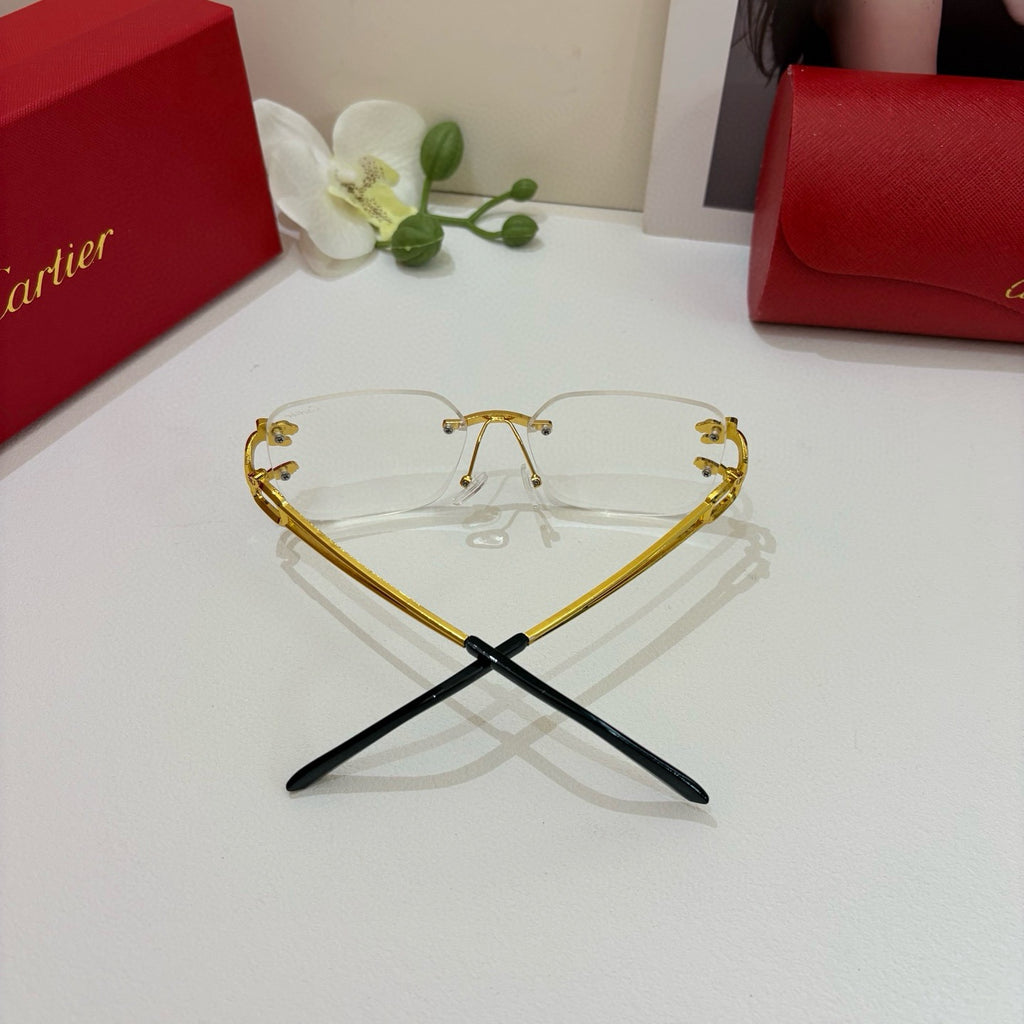 Cartier Fashion Orange Lens Sunglasses for Men & Women - 465738