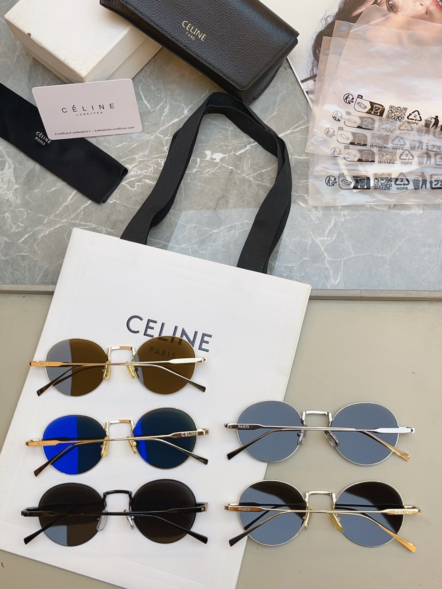 Celine CL40346U Fashion Brown Lens Sunglasses for Men & Women - detail image 9