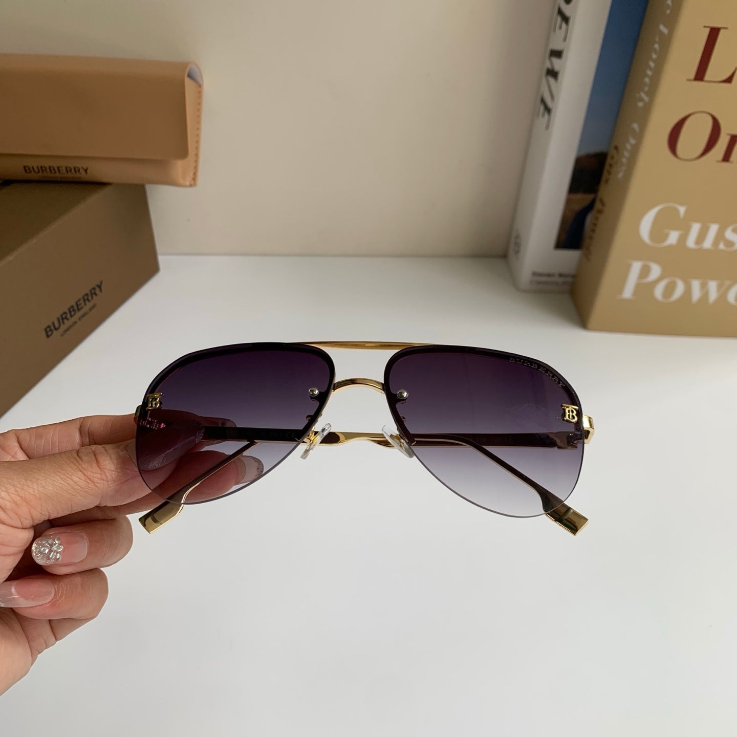 Burberry Metal Aviator Silver Lens Sunglasses for Men & Women - 382888 - detail image 4