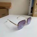 Burberry Metal Aviator Silver Lens Sunglasses for Men & Women - 487408