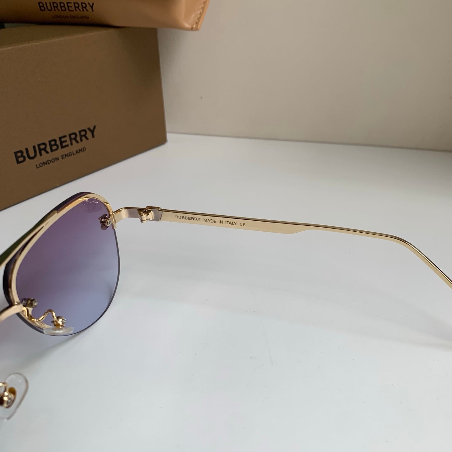 Burberry Metal Aviator Silver Lens Sunglasses for Men & Women - 382890 - detail image 6