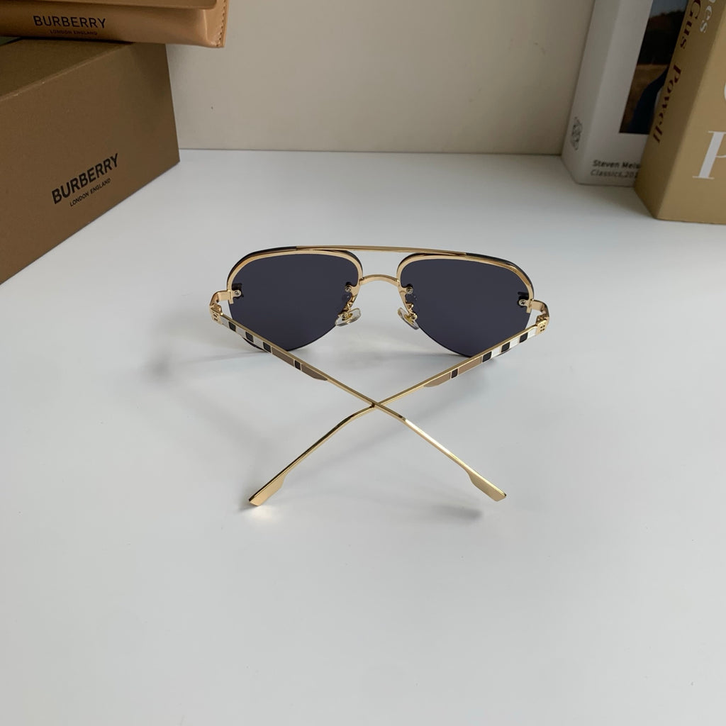 Burberry Metal Aviator Silver Lens Sunglasses for Men & Women - detail image 7