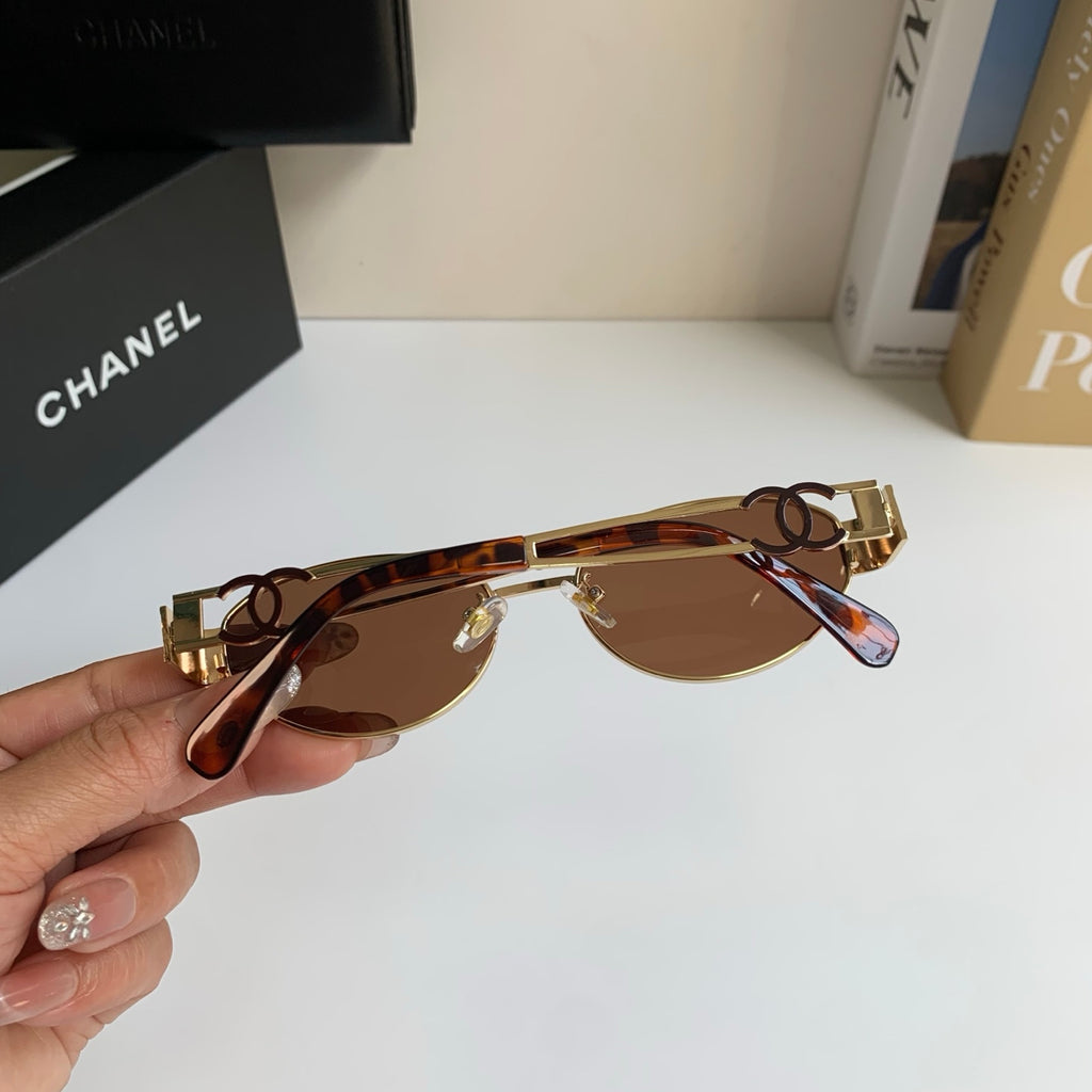 Chanel Metal Fashion Brown Lens Sunglasses for Men & Women - detail image 9
