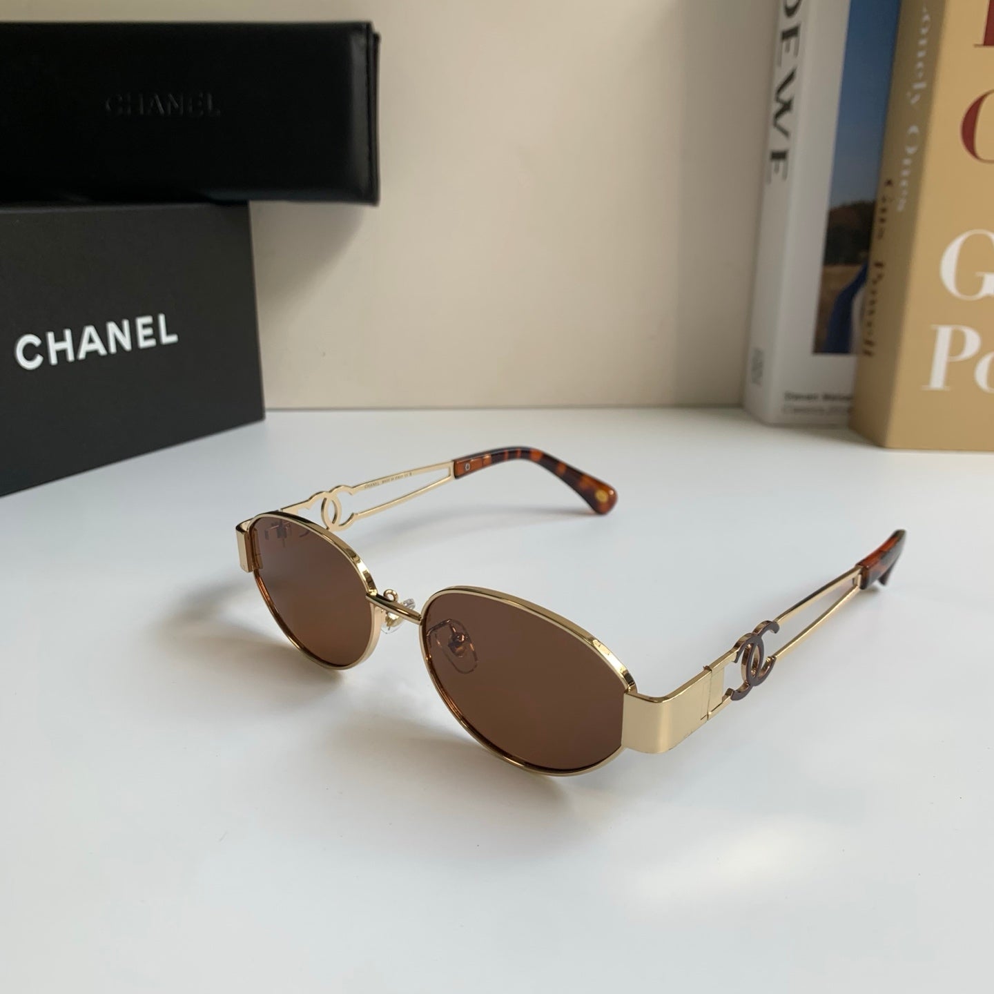 Chanel Metal Fashion Brown Lens Sunglasses for Men & Women - detail image 2