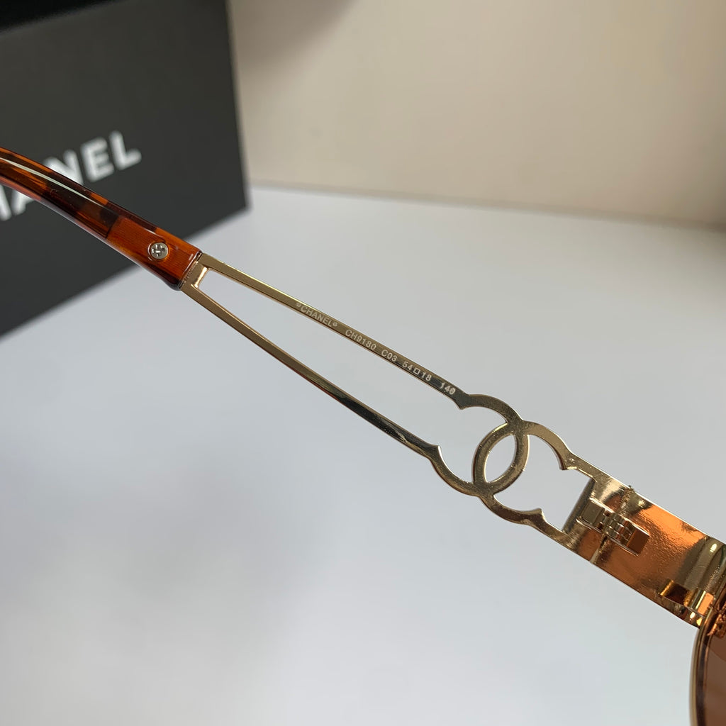 Chanel Metal Fashion Brown Lens Sunglasses for Men & Women - detail image 8