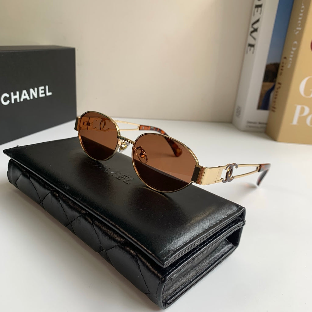 Chanel Metal Fashion Brown Lens Sunglasses for Men & Women - detail image 4