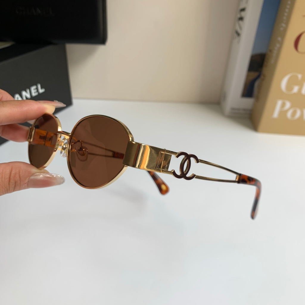 Chanel Metal Fashion Brown Lens Sunglasses for Men & Women - detail image 7