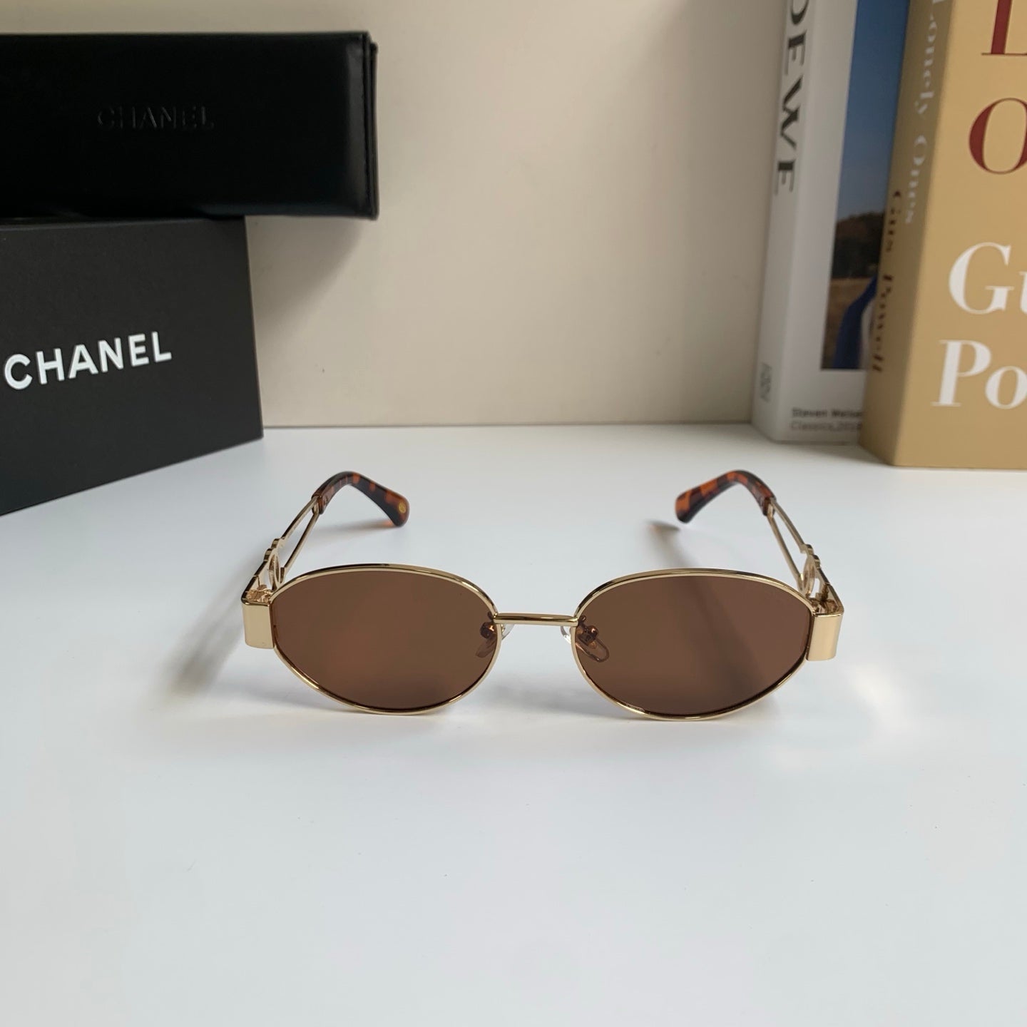 Chanel Metal Fashion Brown Lens Sunglasses for Men & Women - detail image 5